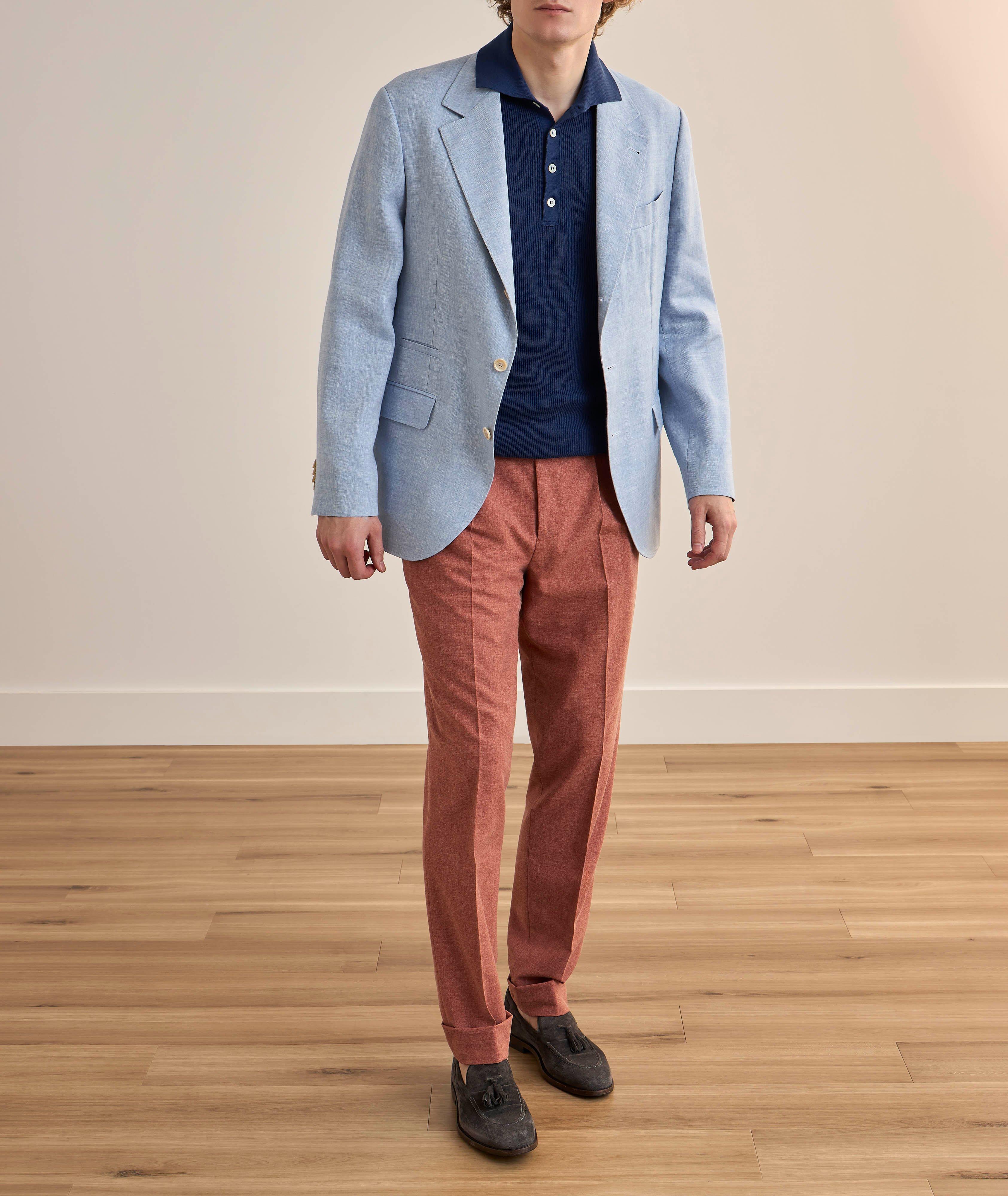 Ribbed Cotton Polo Sweater image 4