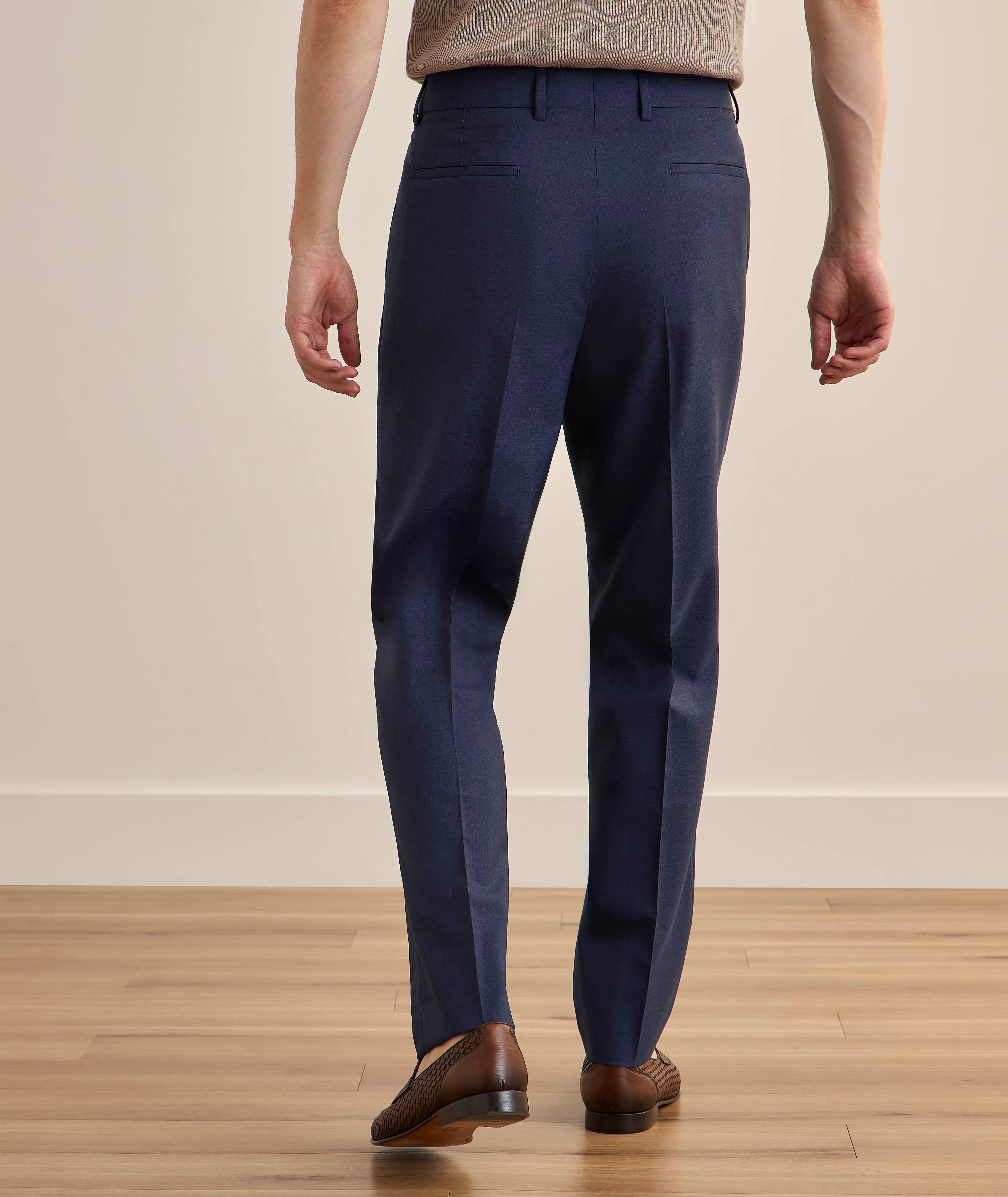 Virgin Wool Pleated Dress Pants image 1