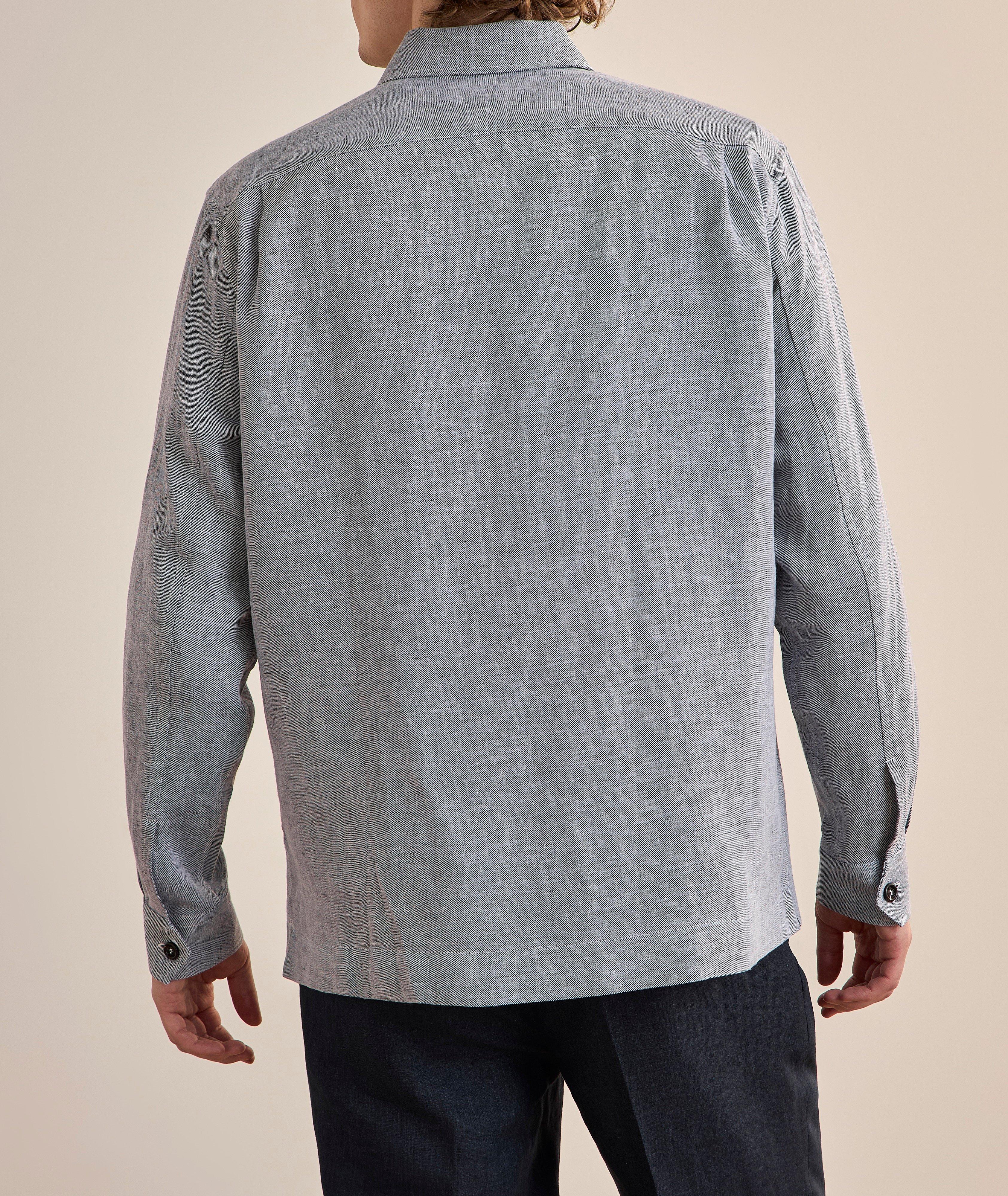Easy-Fit Linen-Blend Overshirt image 2