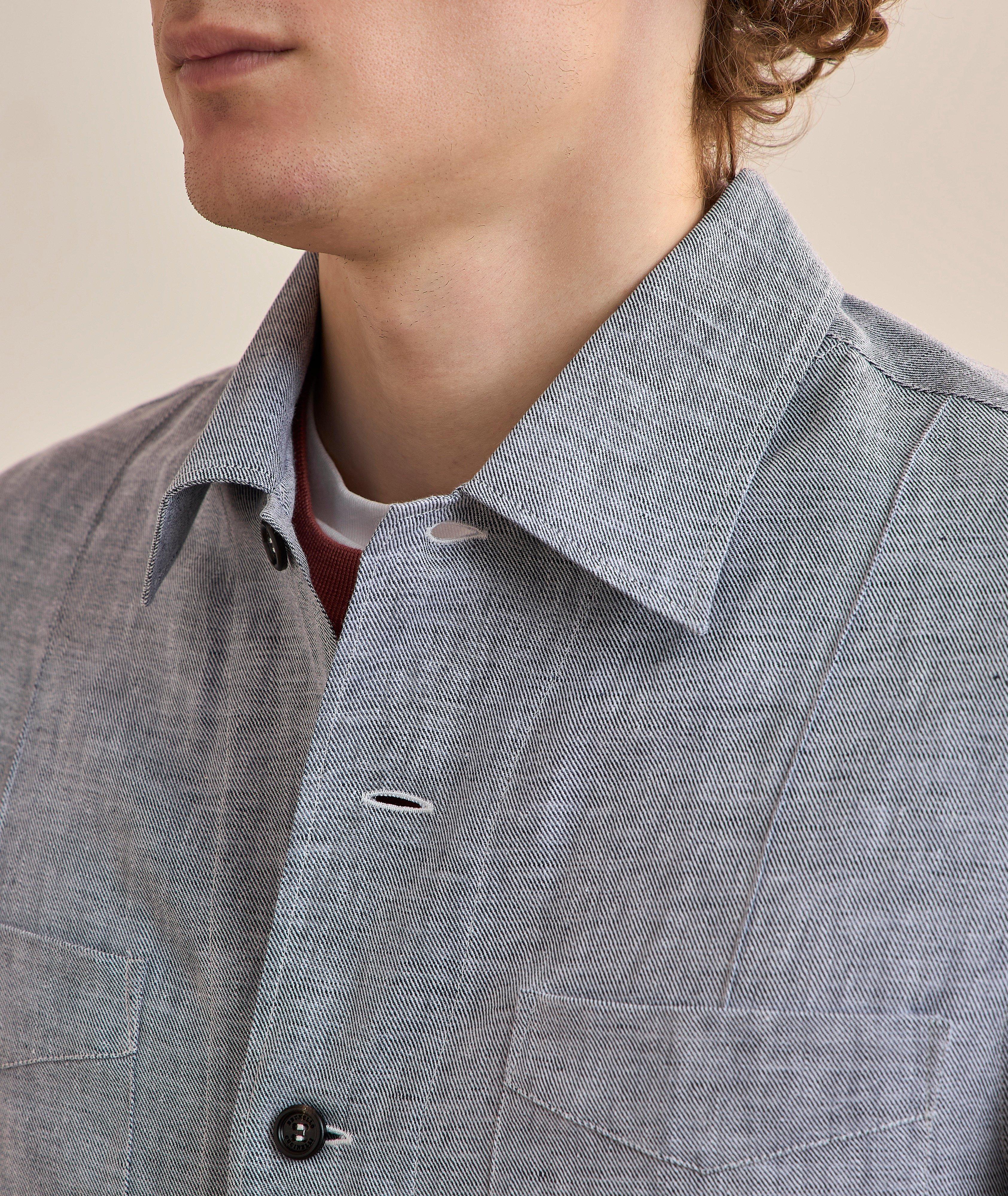 Easy-Fit Linen-Blend Overshirt image 3