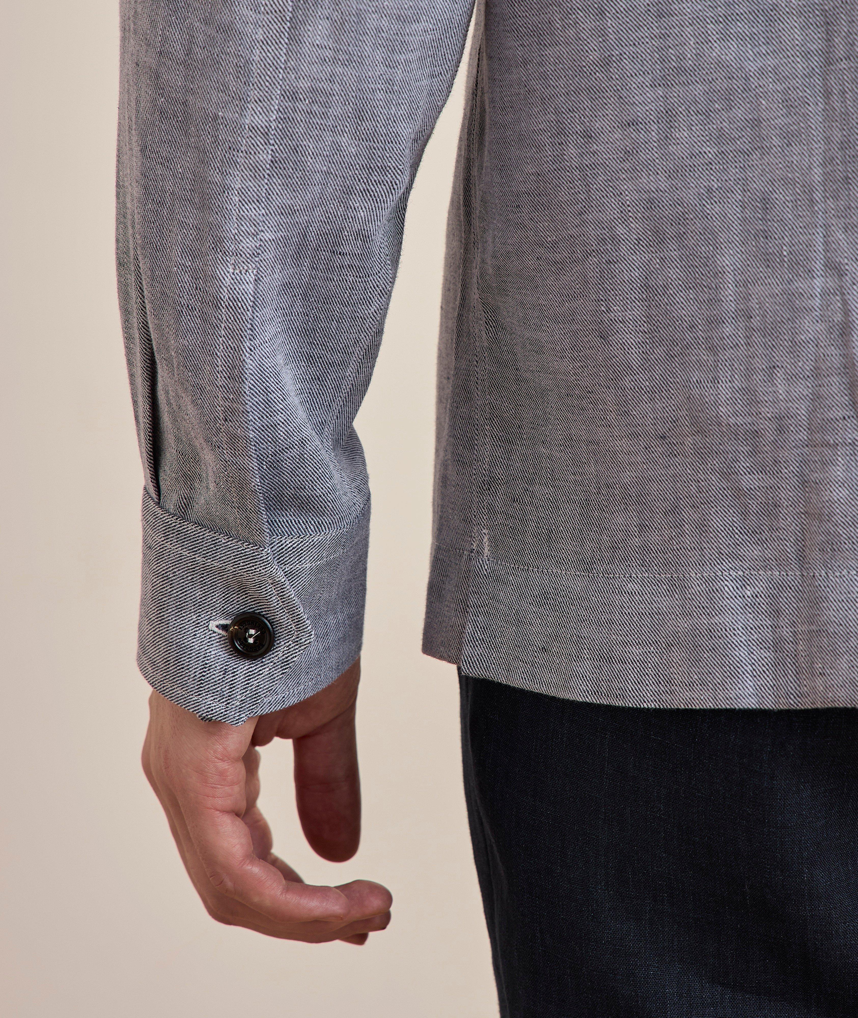 Easy-Fit Linen-Blend Overshirt image 4