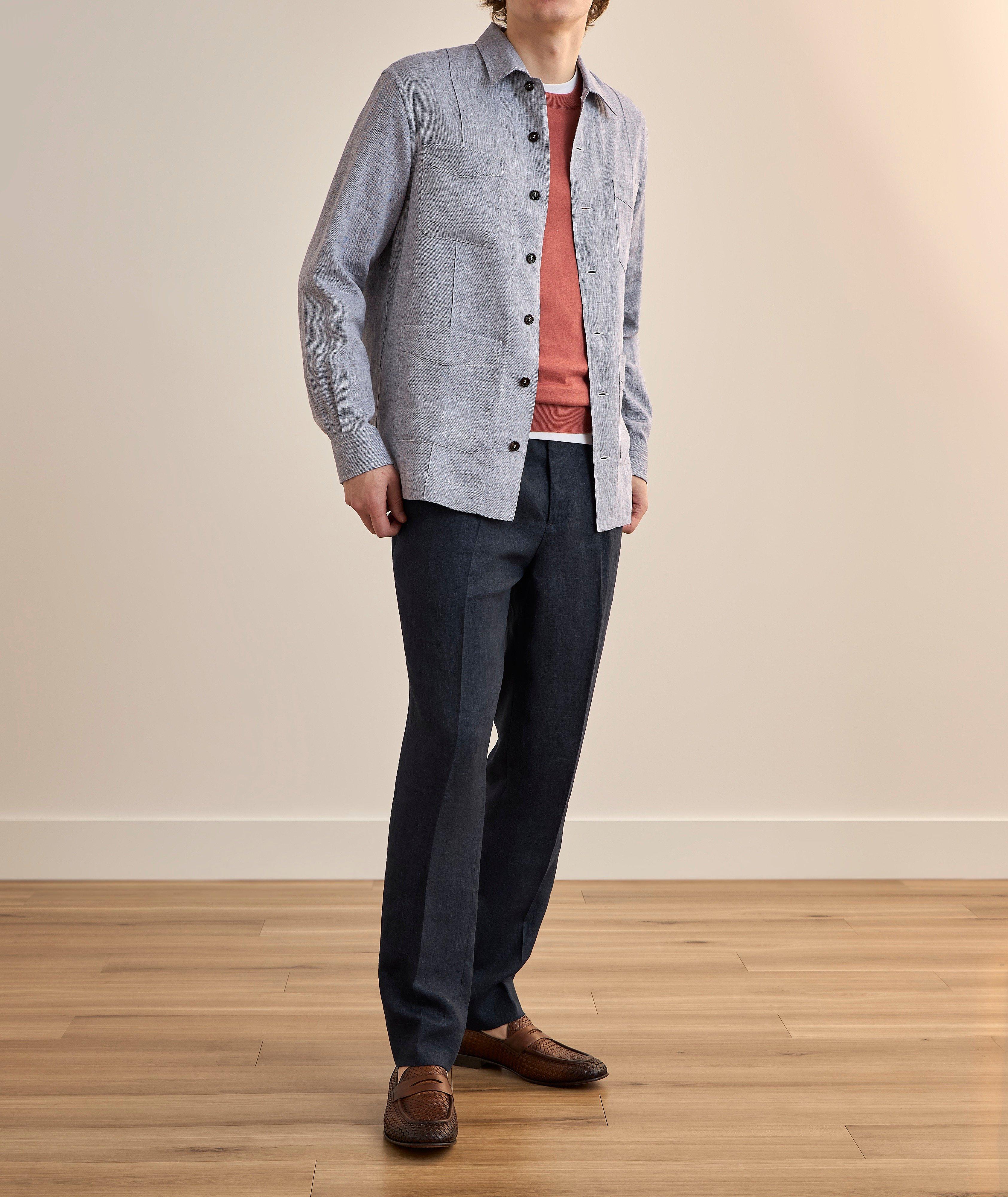 Easy-Fit Linen-Blend Overshirt image 5