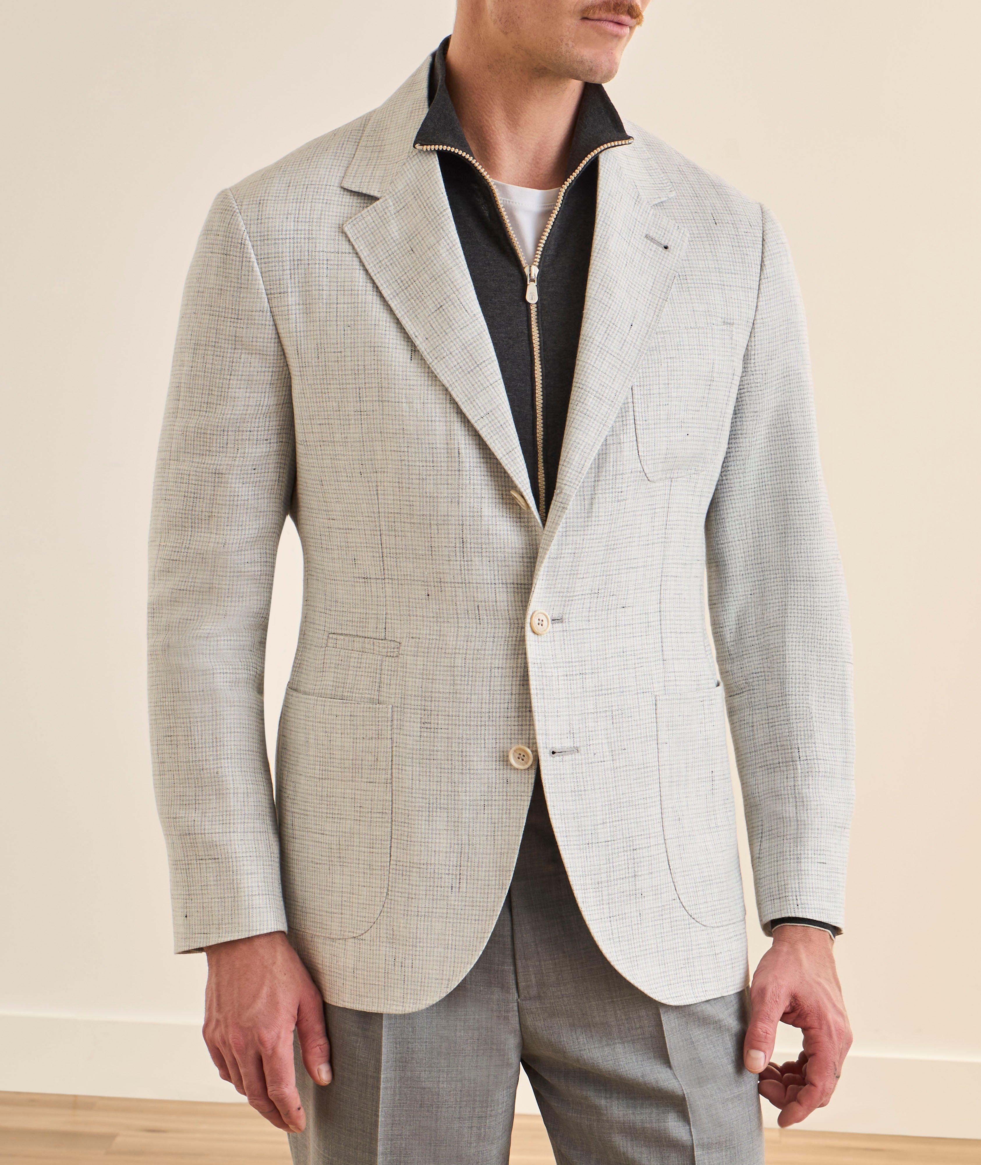 Houndstooth Linen Sport Jacket  image 1