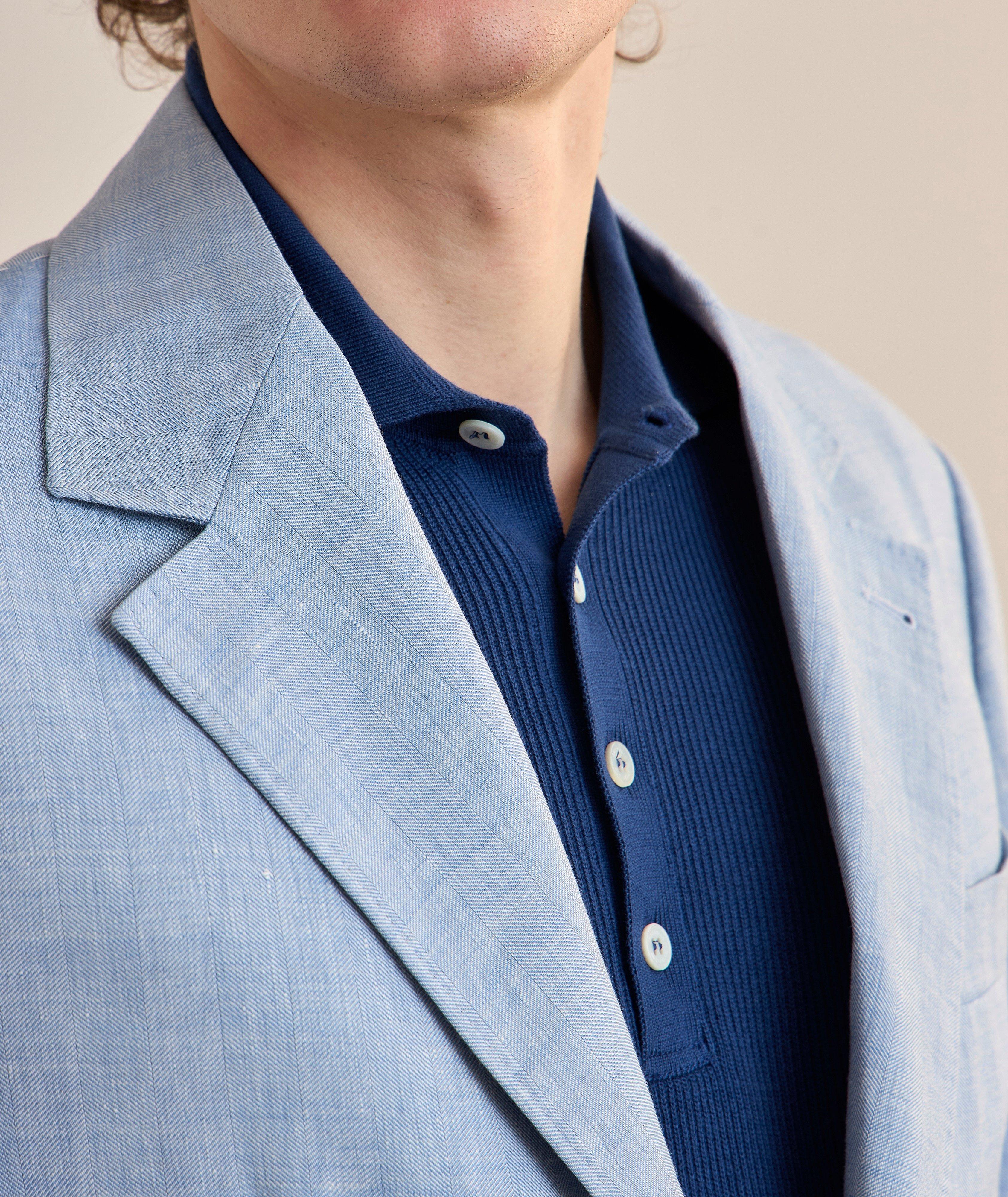 Herringbone Linen-Wool Sport Jacket  image 3
