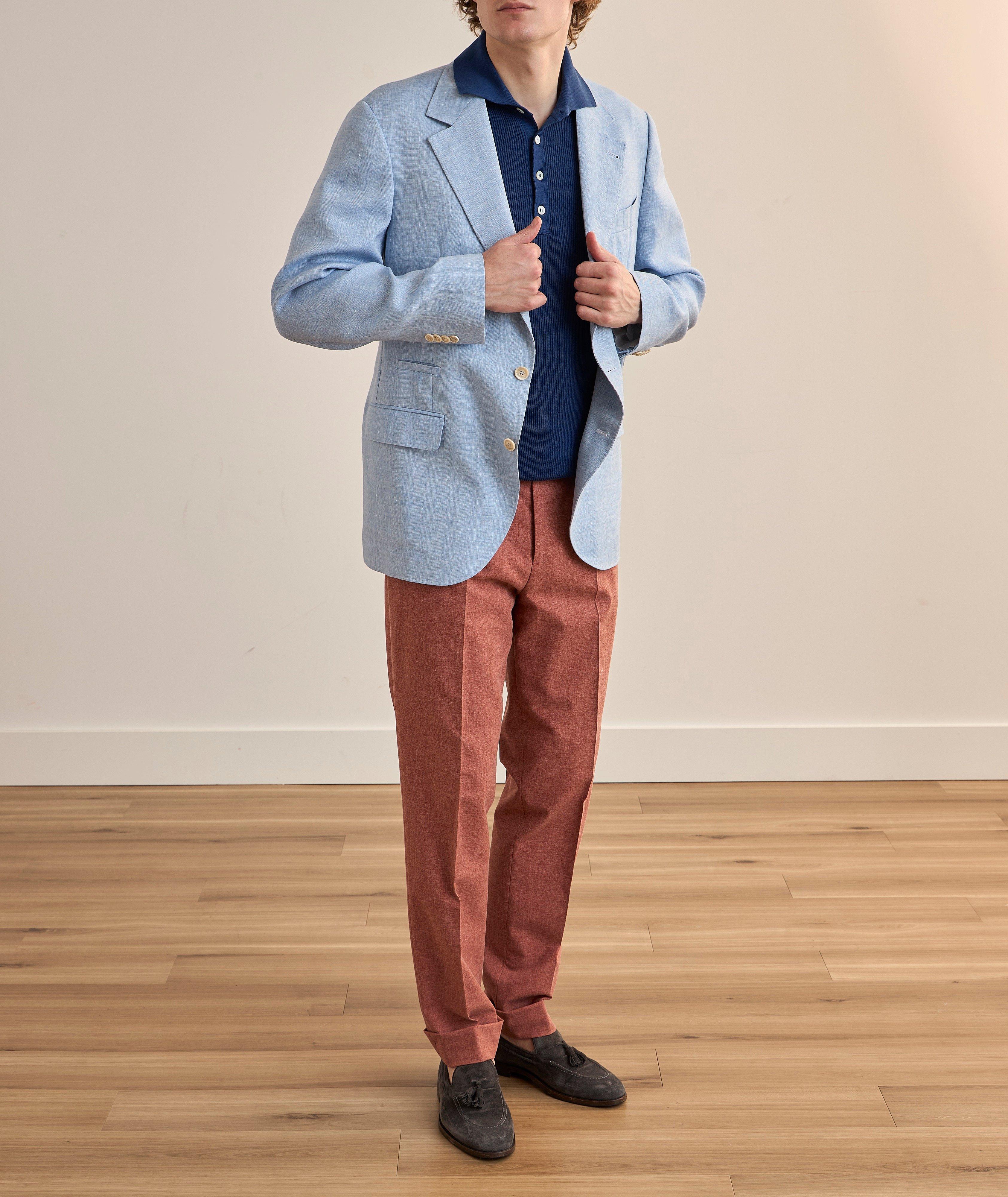 Herringbone Linen-Wool Sport Jacket  image 4