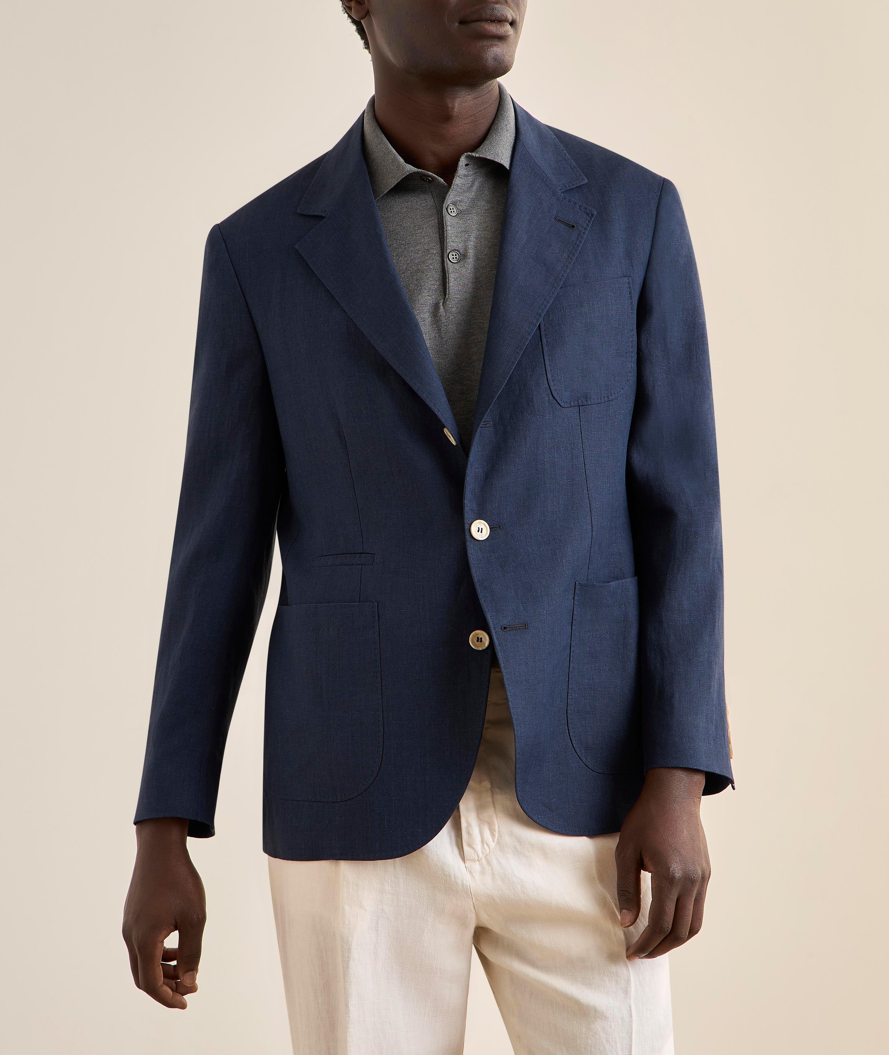 Solid Linen Sport Jacket  image 1