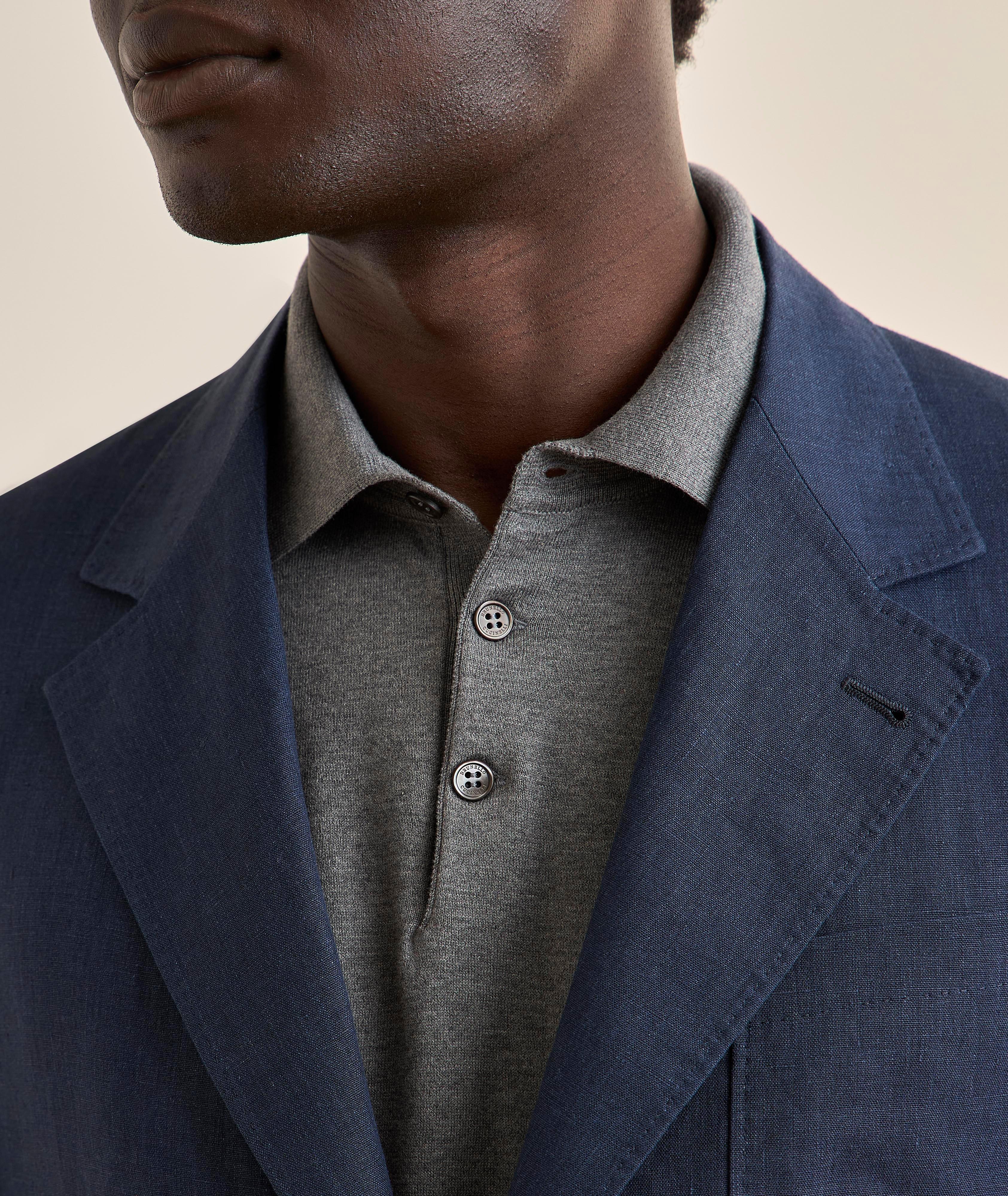 Solid Linen Sport Jacket  image 3