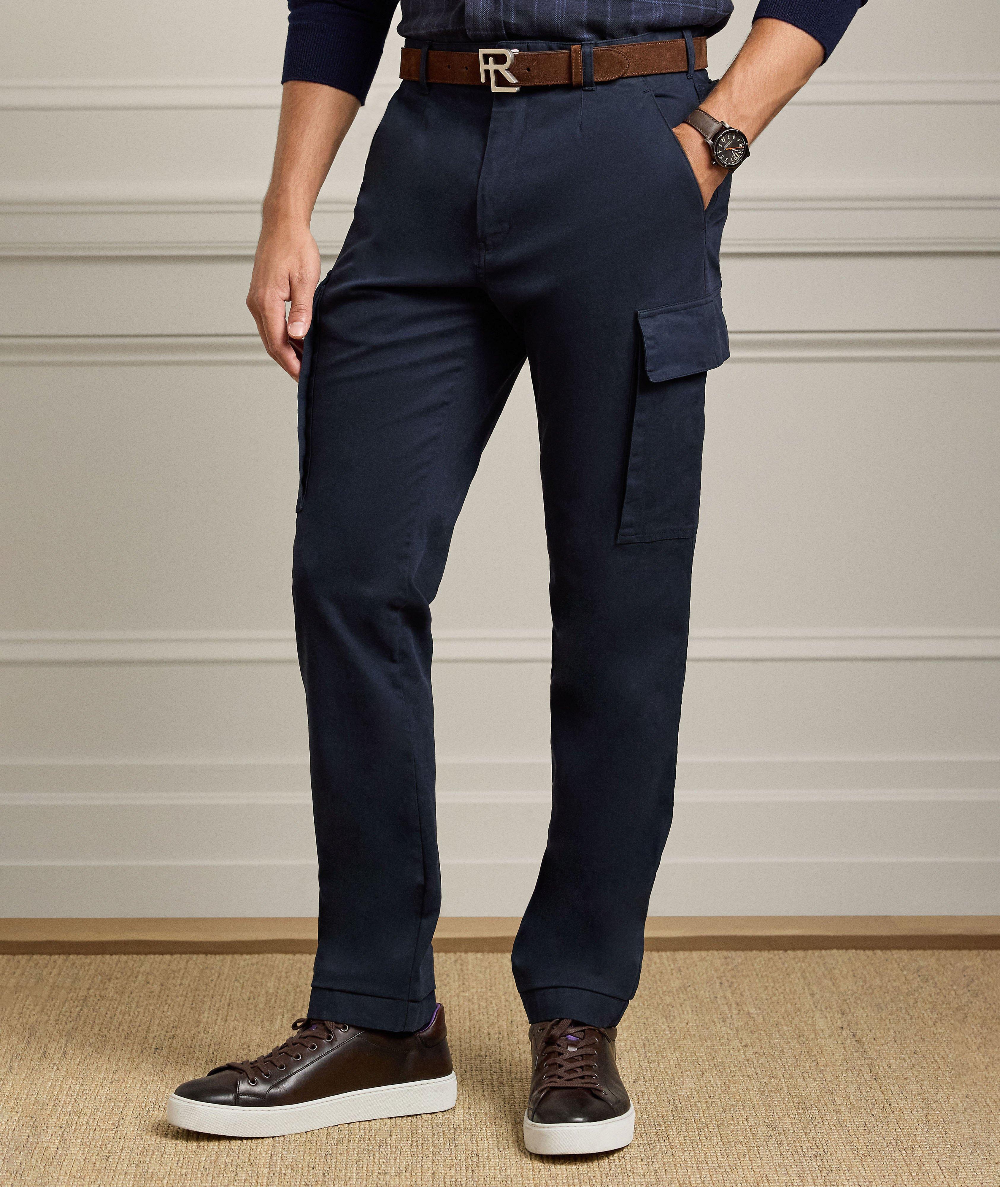 Garment-Dyed Cotton Cargo Pants image 1