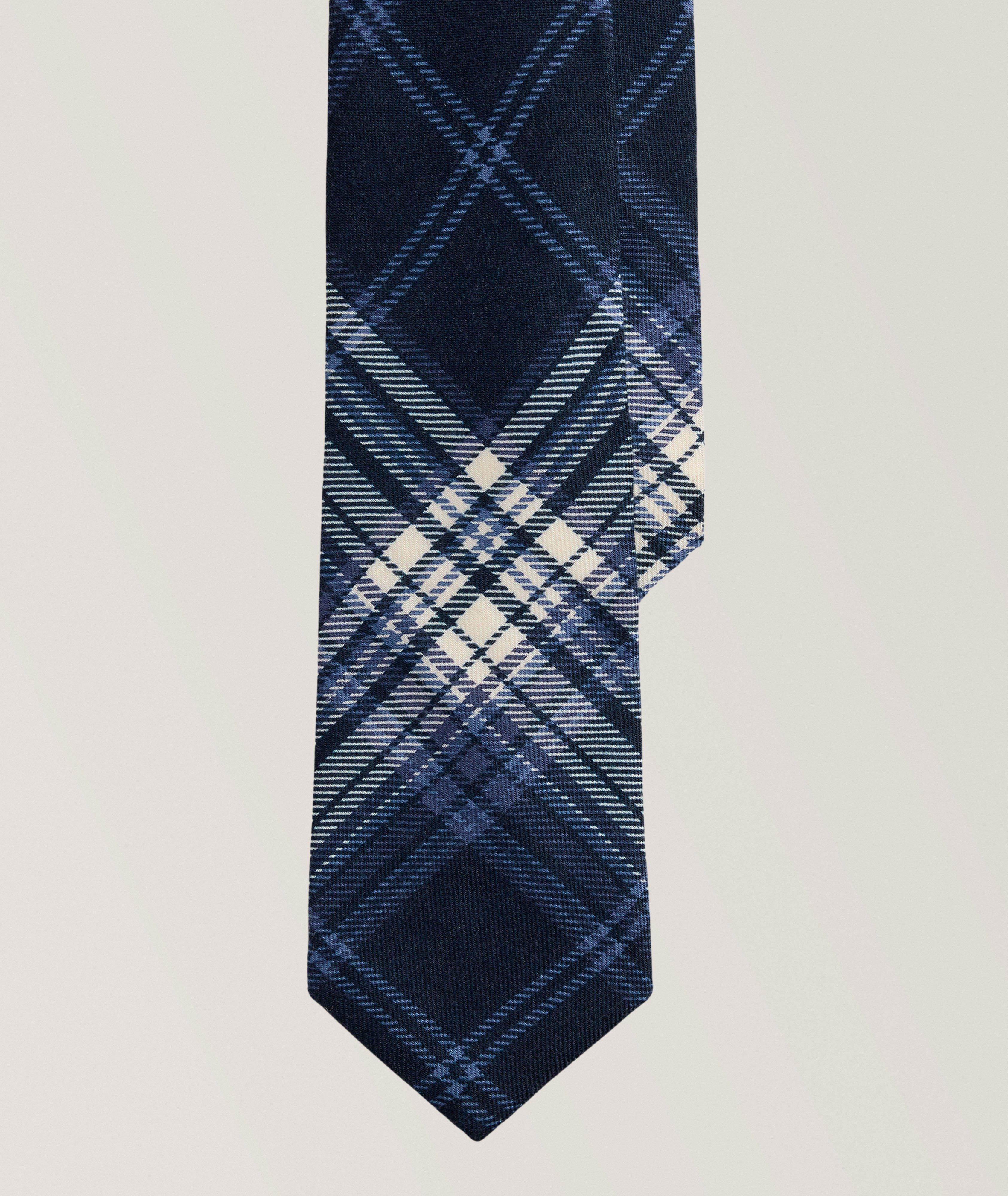 Plaid Cashmere-Silk Tie  image 0