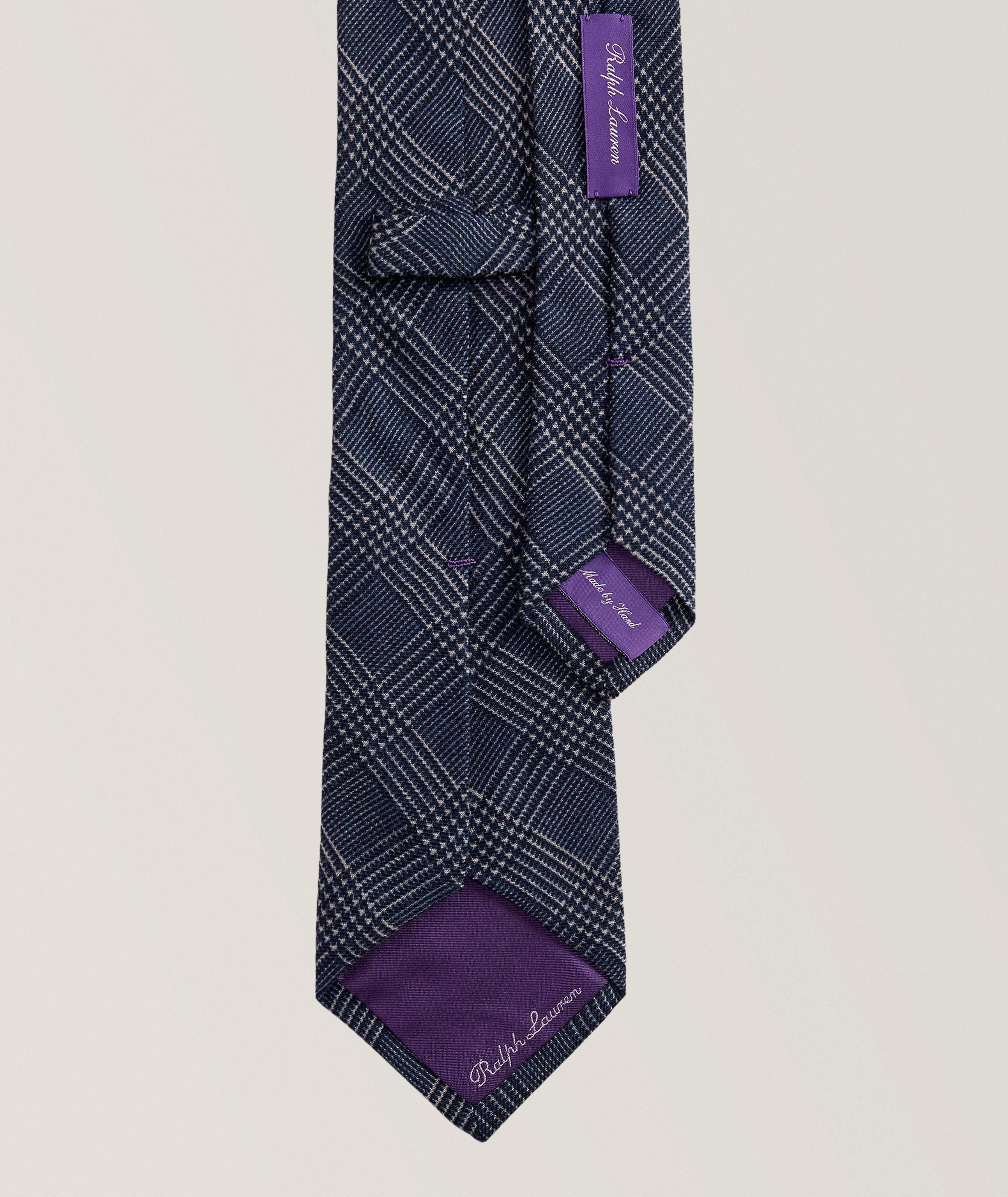 Tonal Plaid Cashmere-Silk Tie  image 1