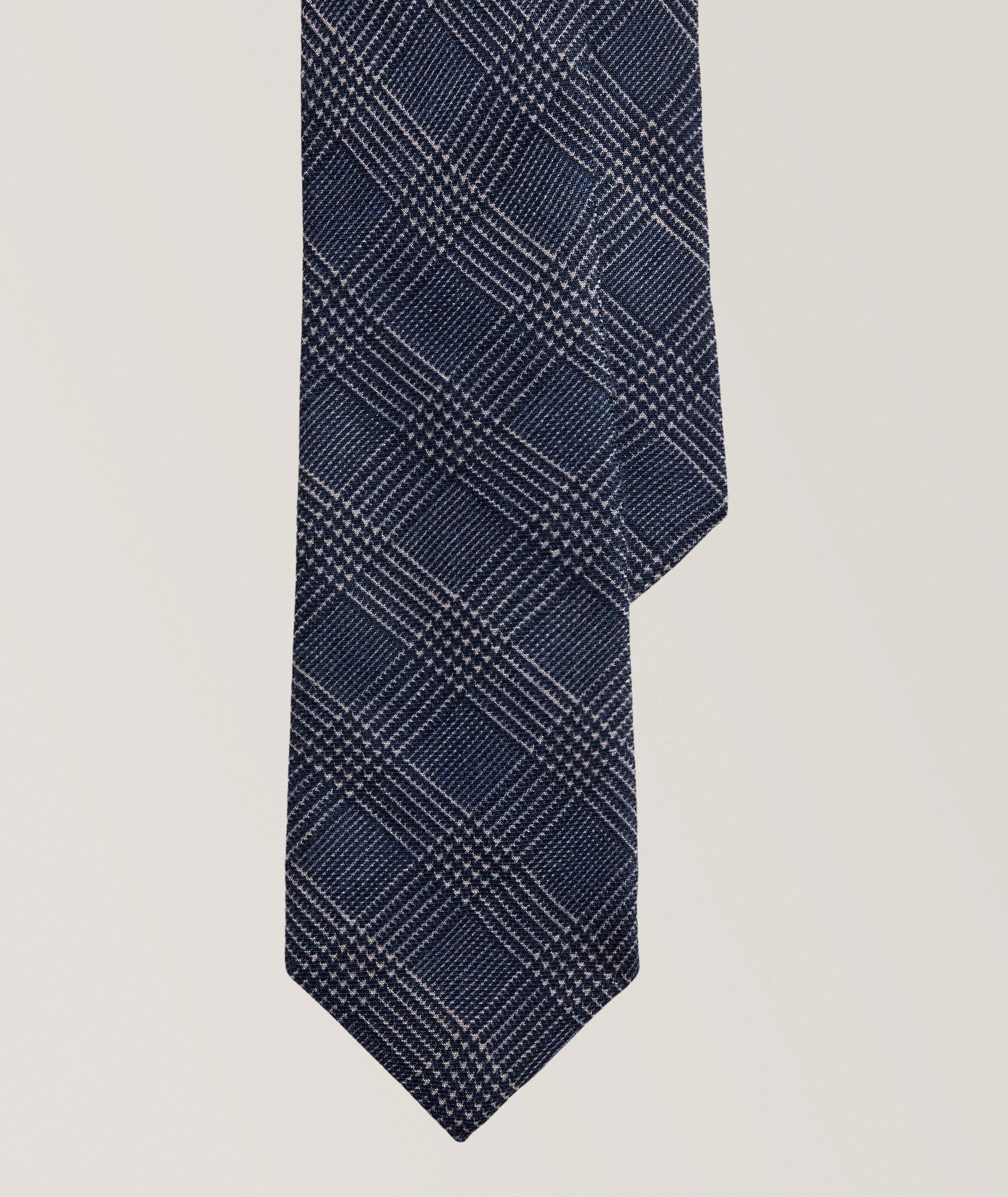 Tonal Plaid Cashmere-Silk Tie  image 0