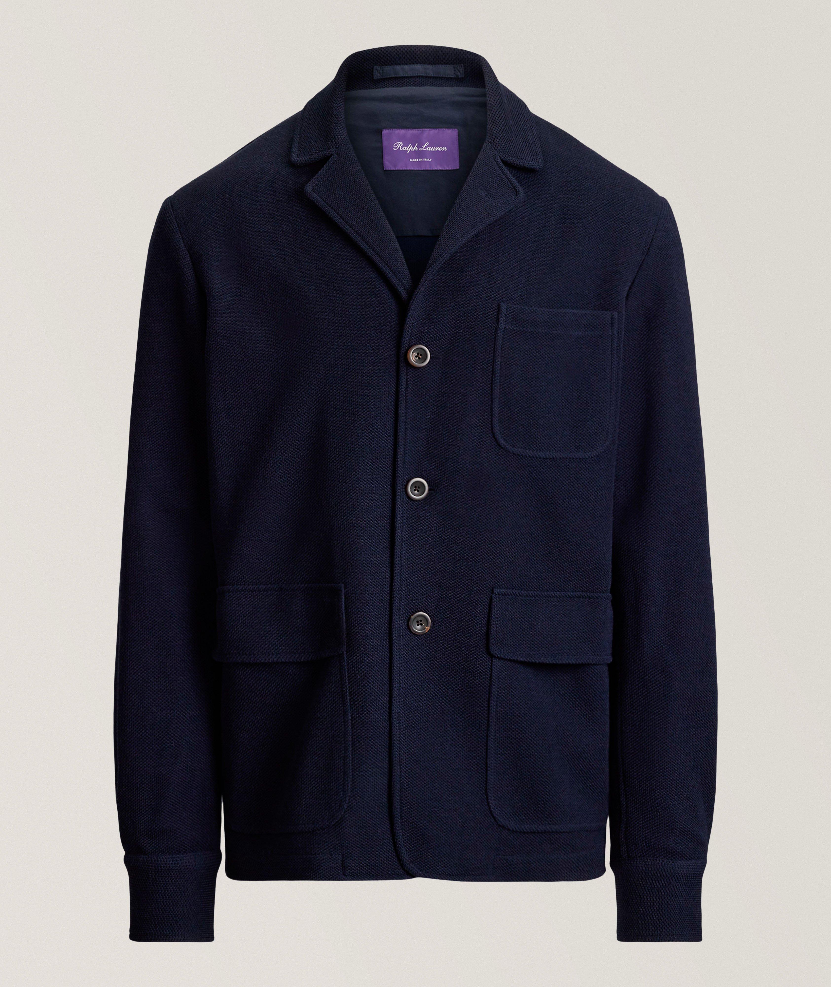 Wool-Cotton Piqué Sport Jacket image 0