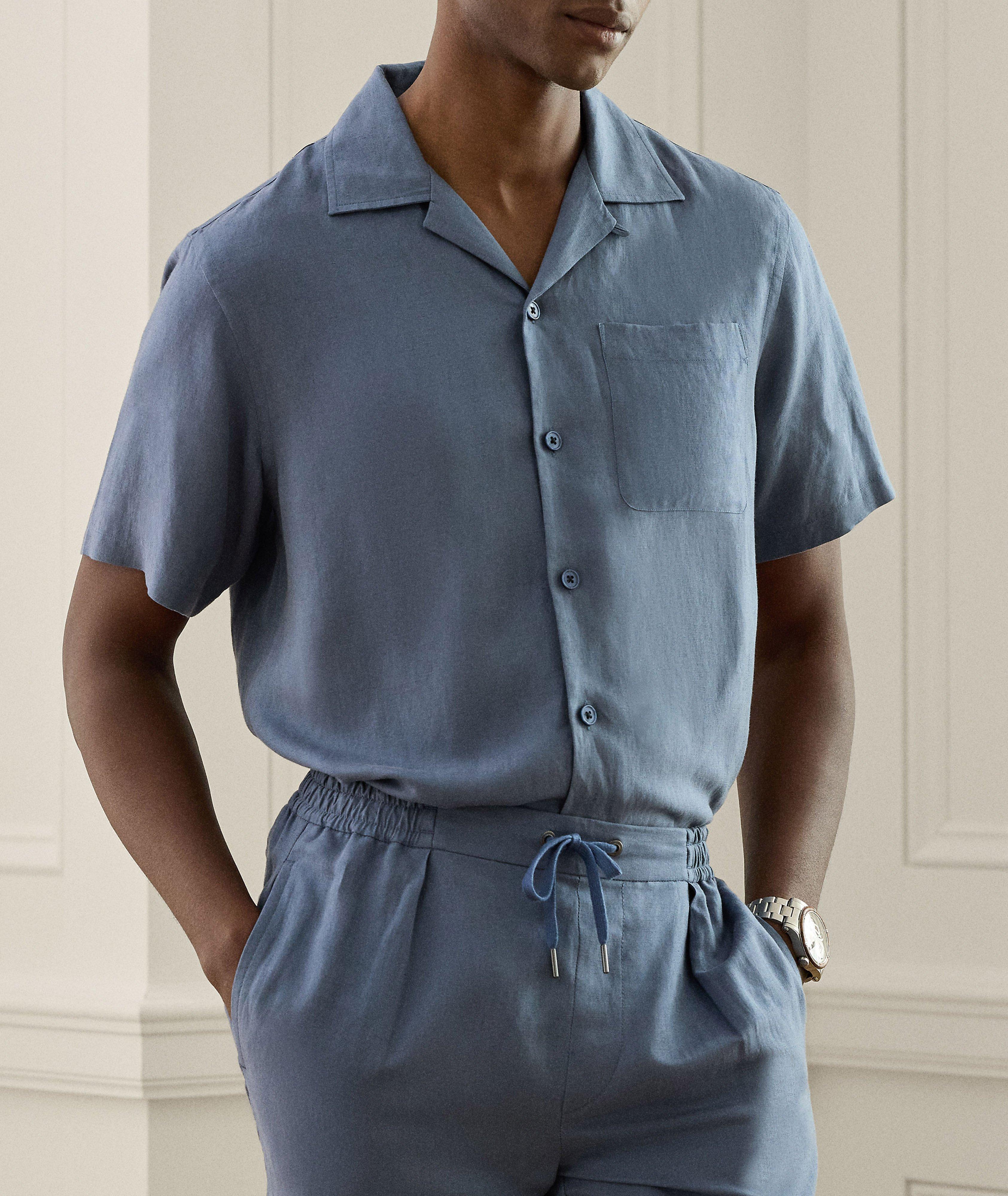 RLP VNTGE INDIGO SL SLK LNEN CAMP CLLR SHRT SEP MATCH UP image 1