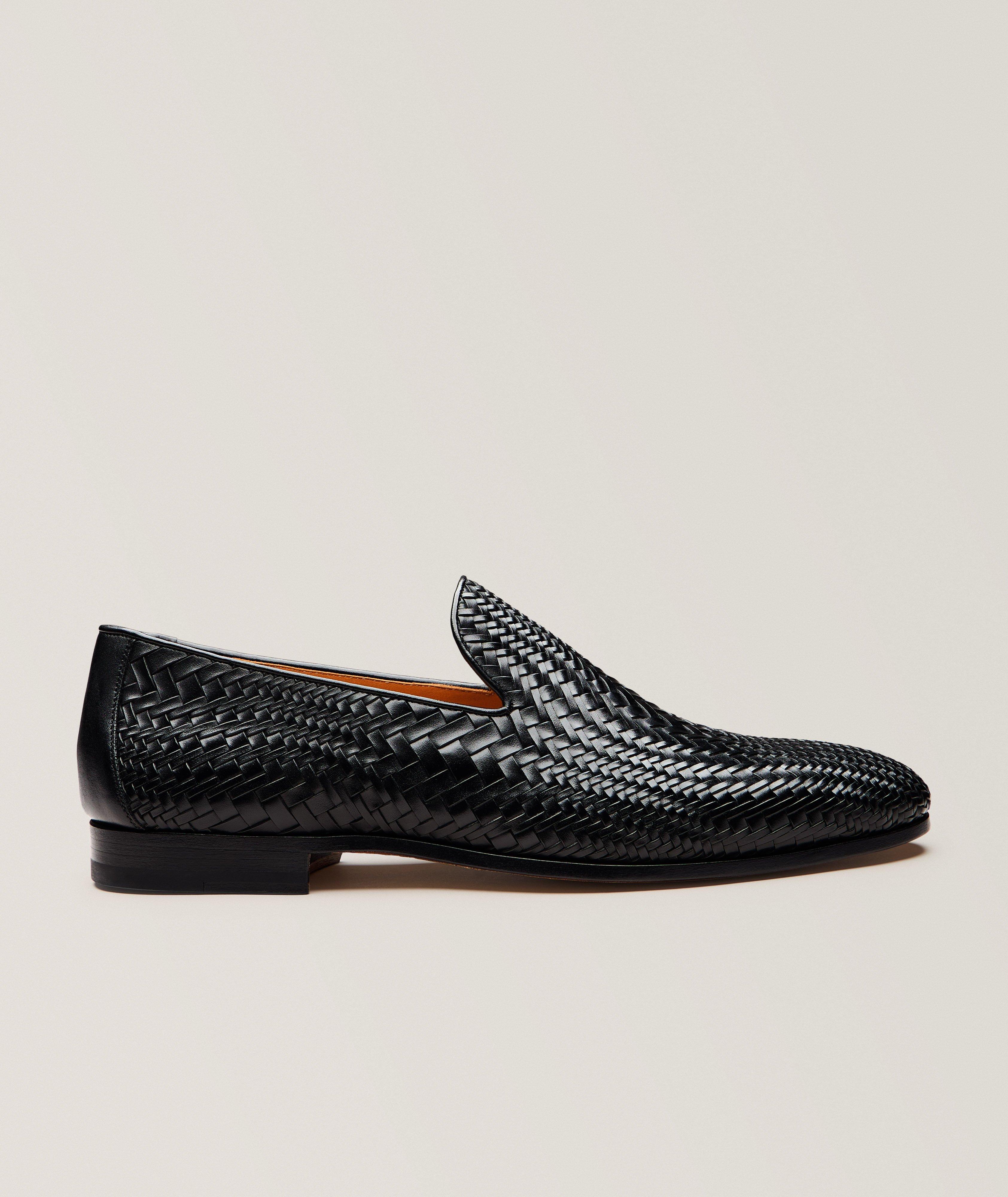 Magnanni Venetian Woven Leather Loafers | Dress Shoes | Harry Rosen