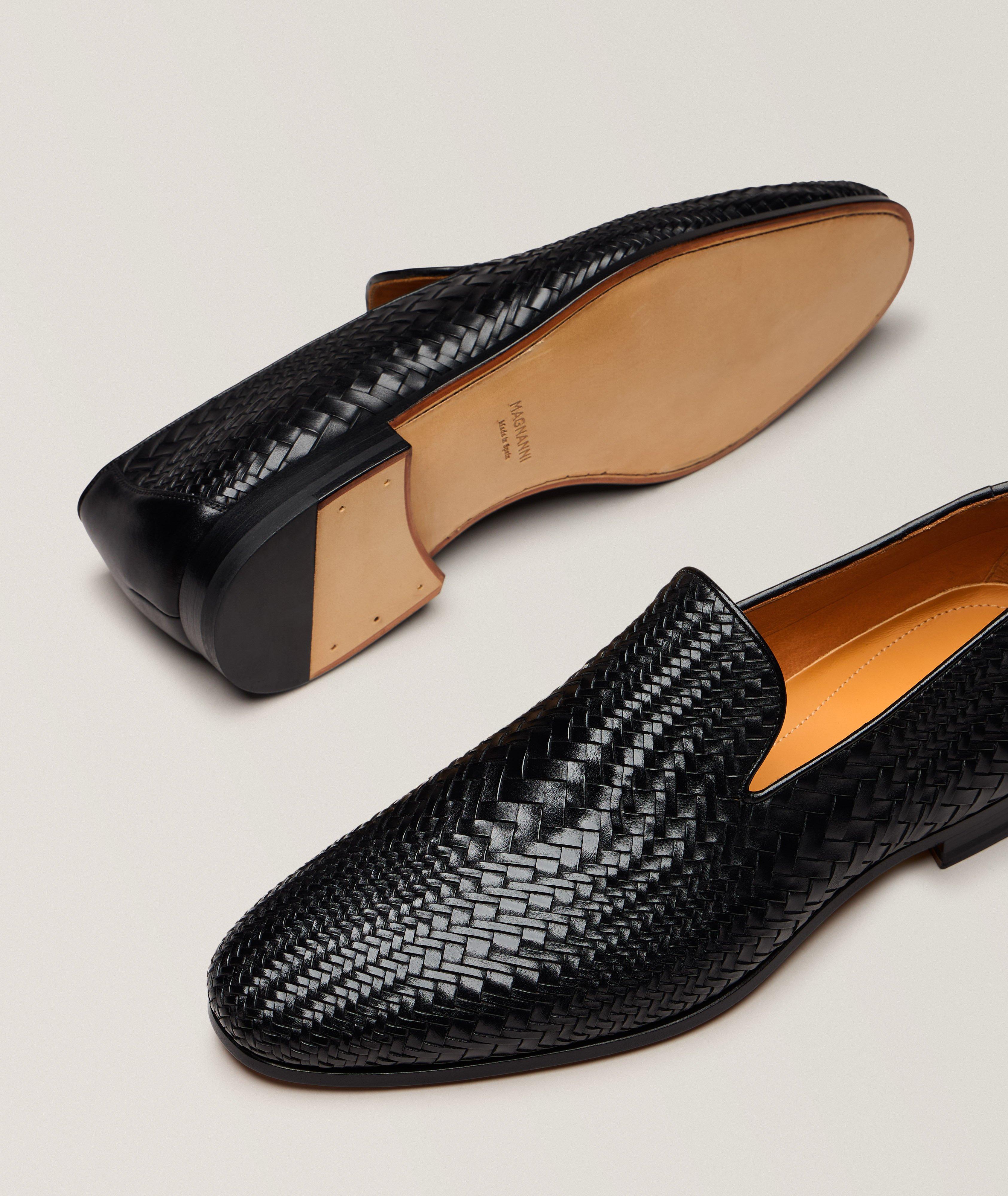 Magnanni Venetian Woven Leather Loafers | Dress Shoes | Harry Rosen