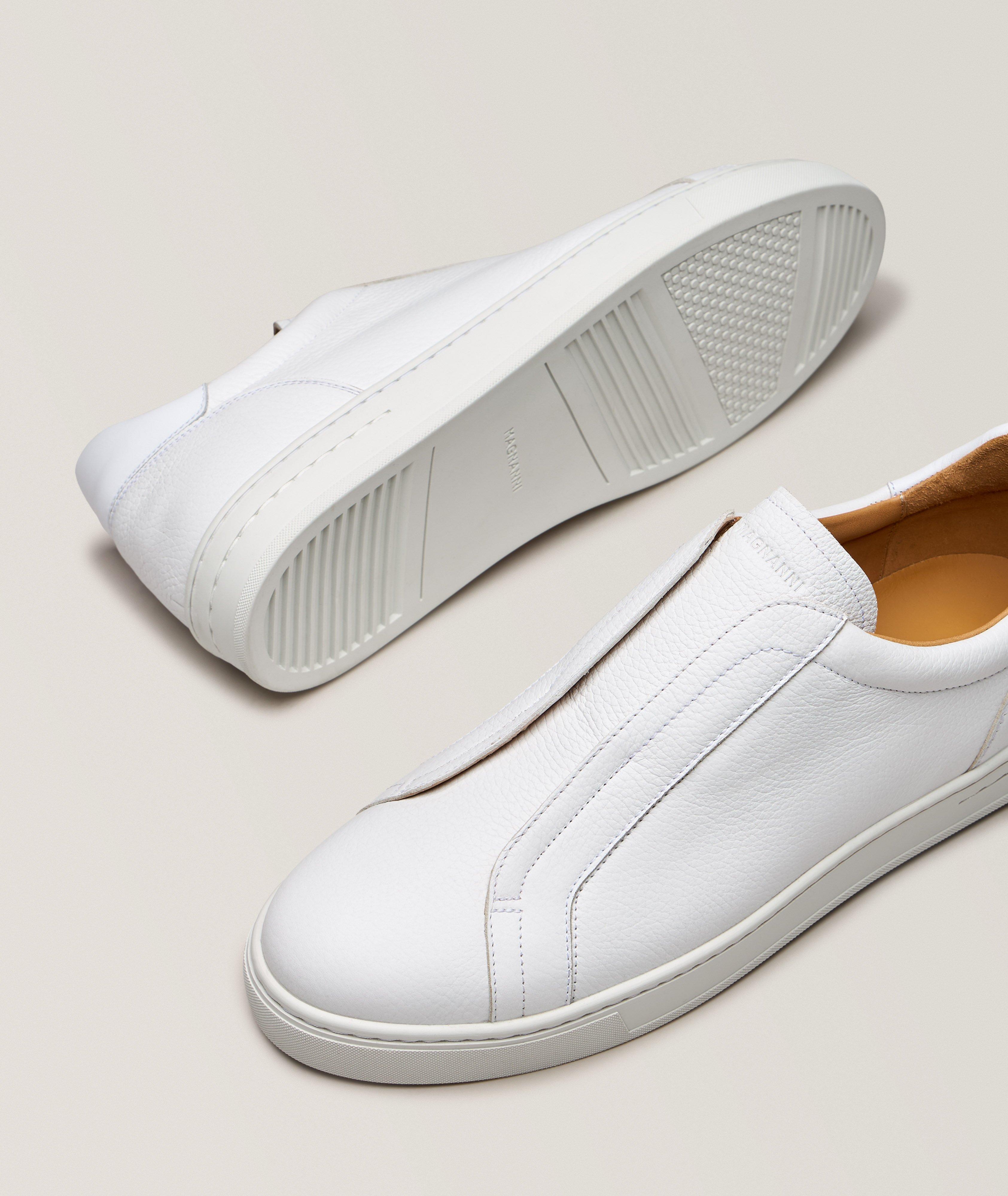 Gasol Pebbled Leather Slip-On Sneakers image 3