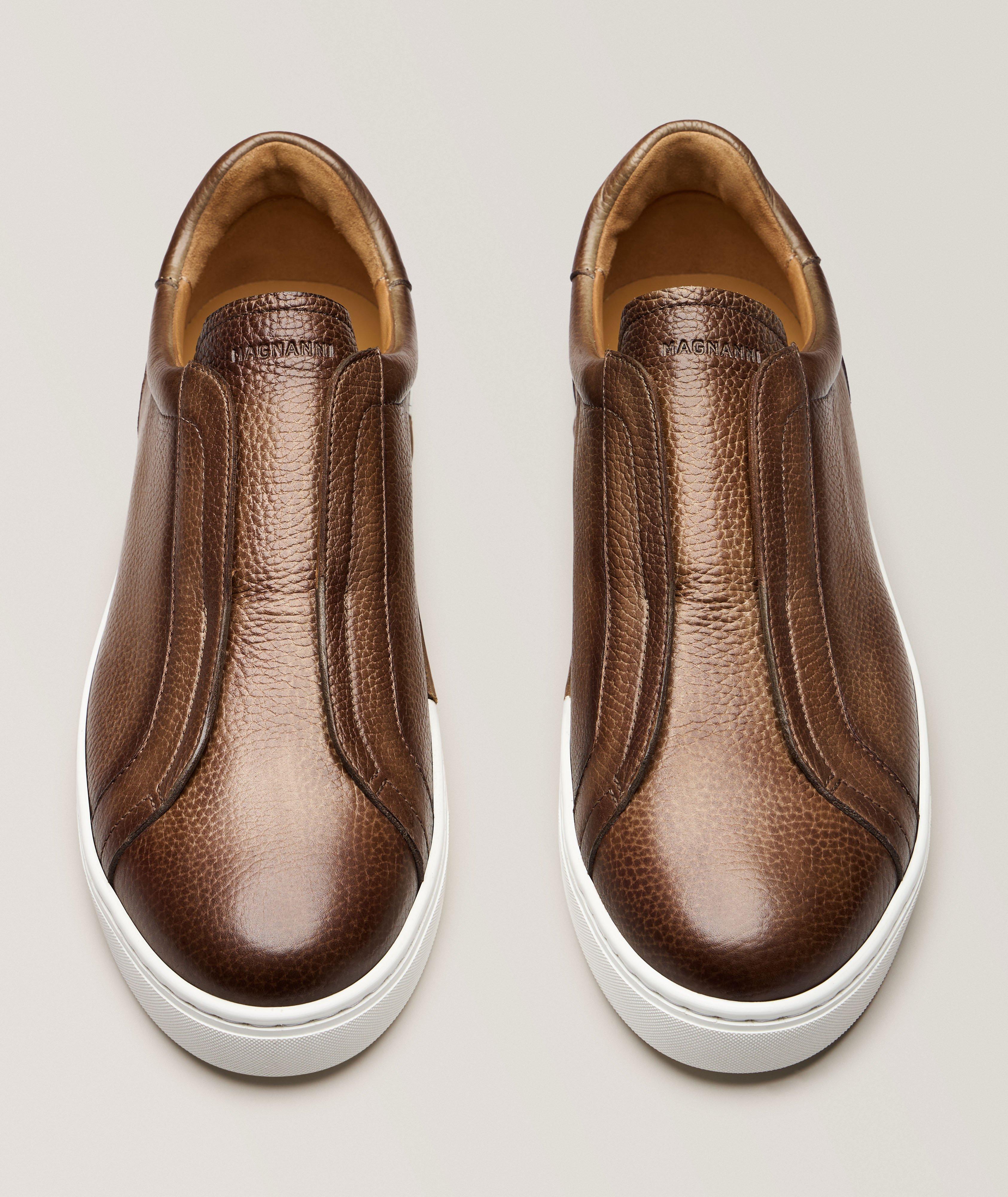 Gasol Pebbled Leather Slip-On Sneakers image 1