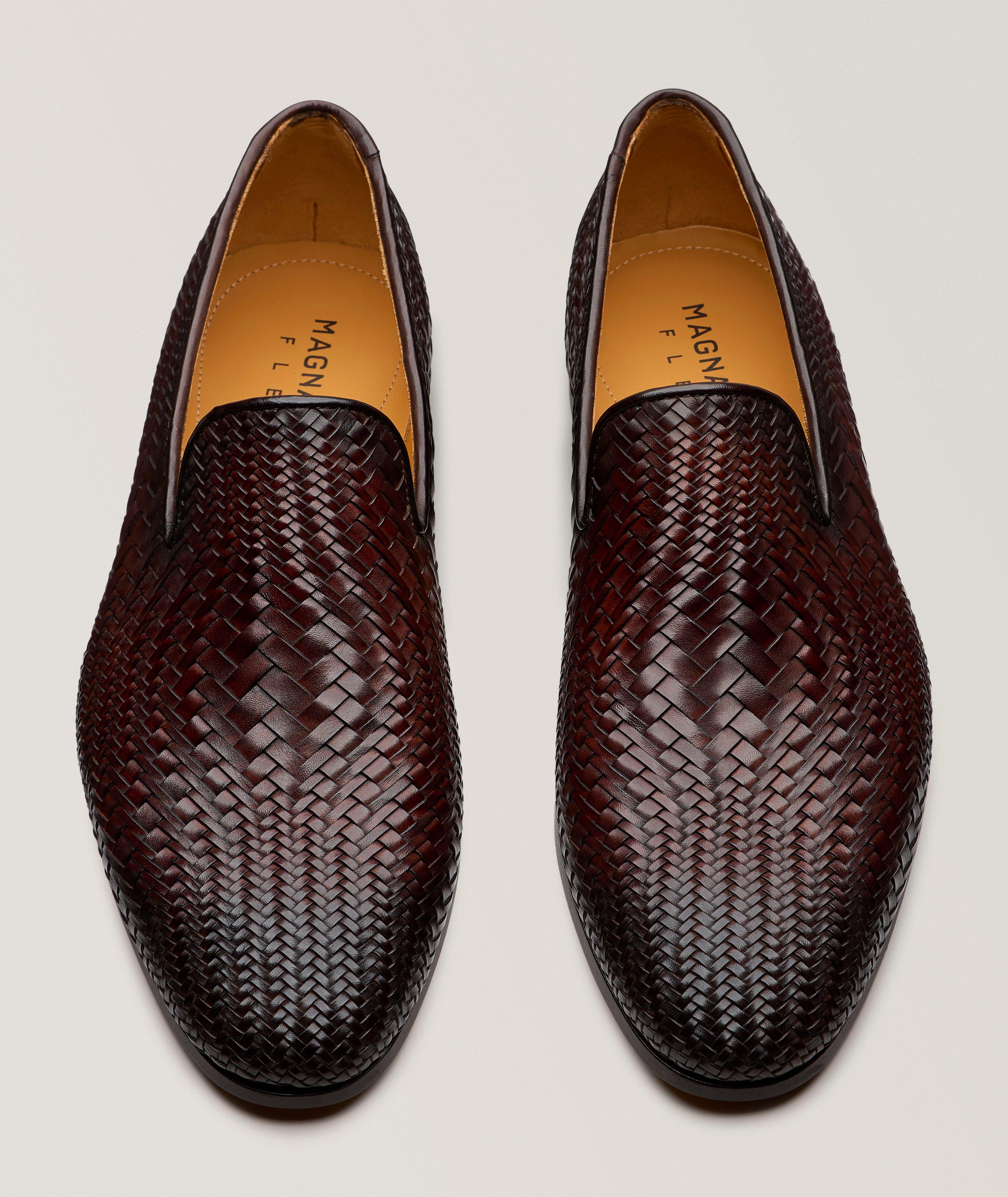 Magnanni Venetian Woven Leather Loafers | Dress Shoes  display picture 2