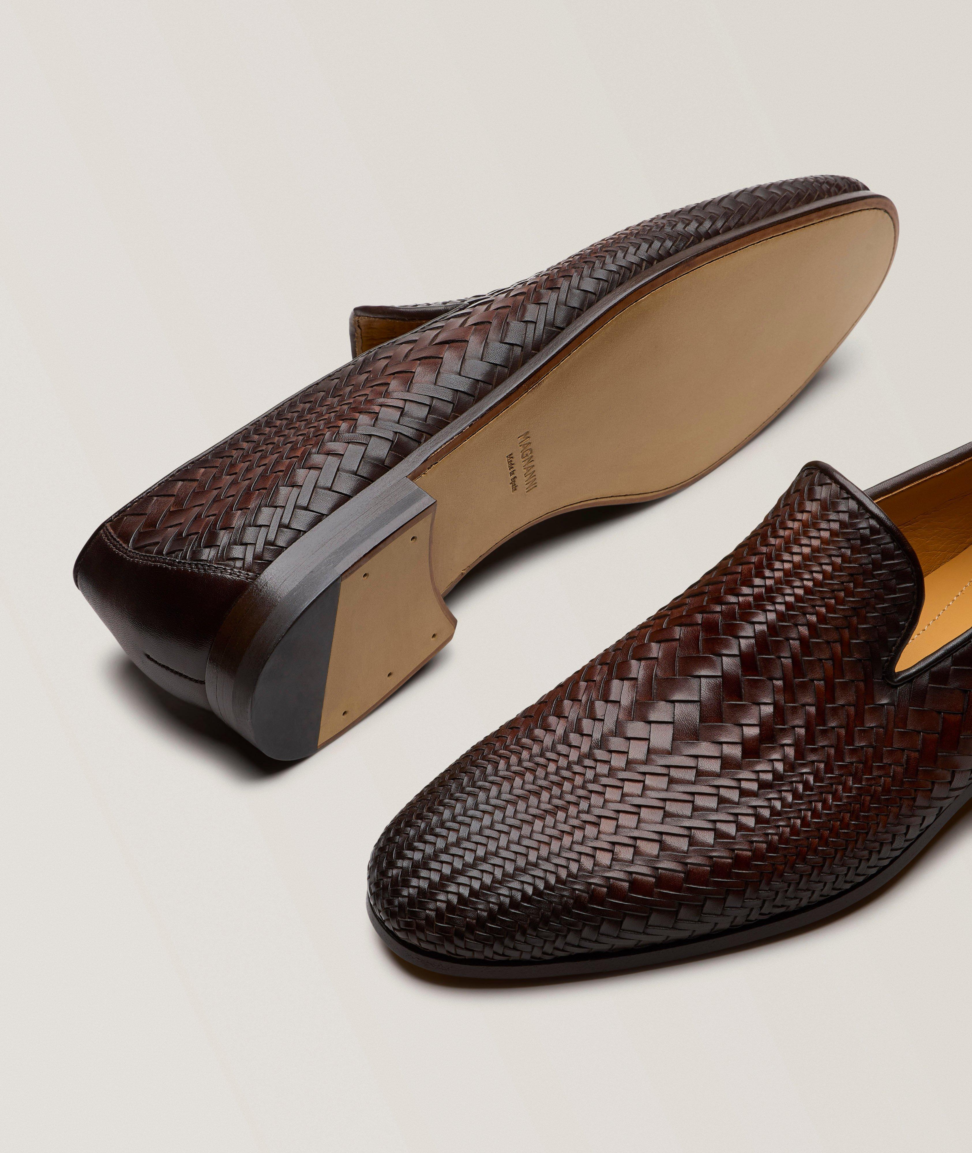 Magnanni Venetian Woven Leather Loafers | Dress Shoes | Harry Rosen