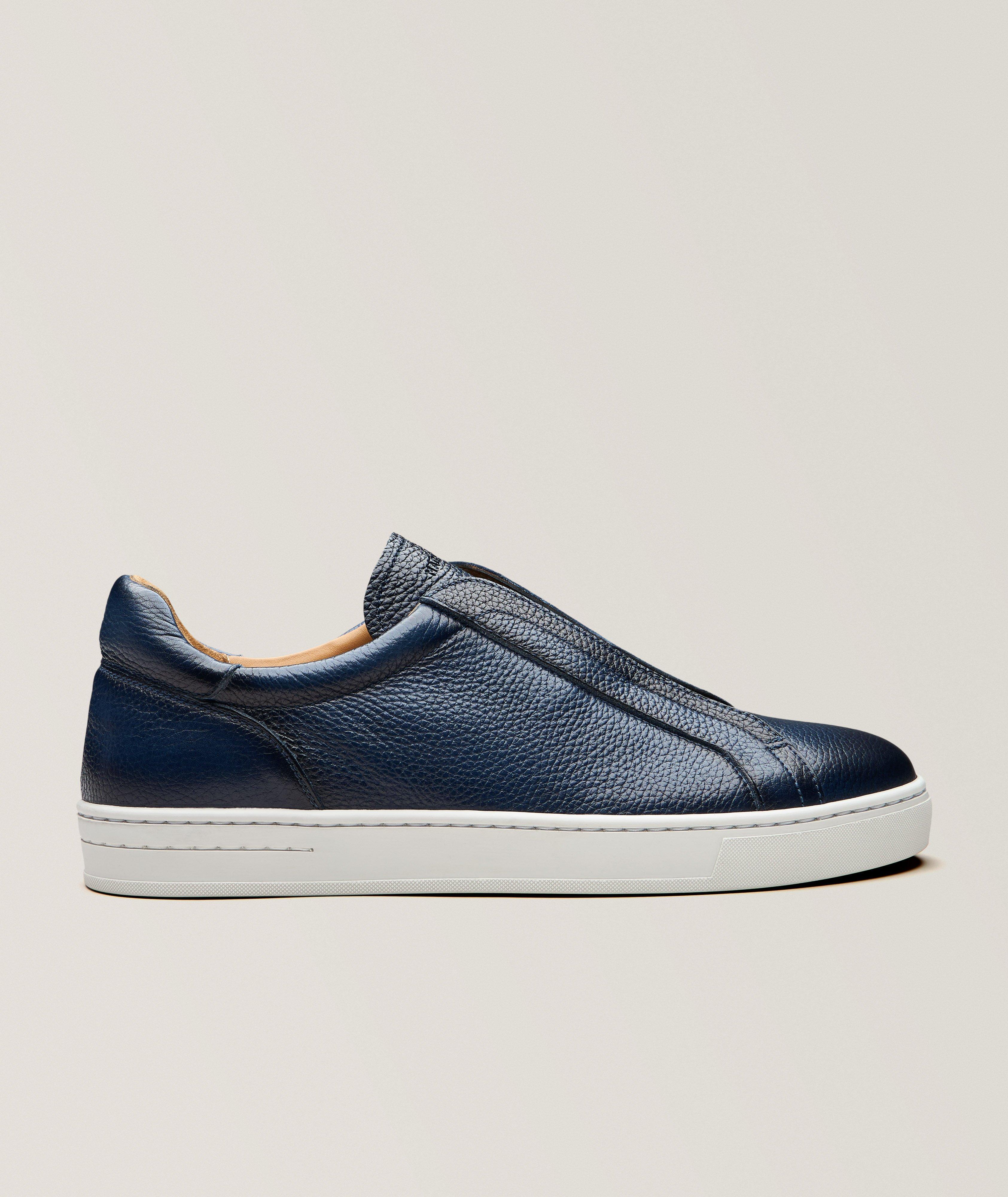 Gasol Pebbled Leather Slip-On Sneakers image 0