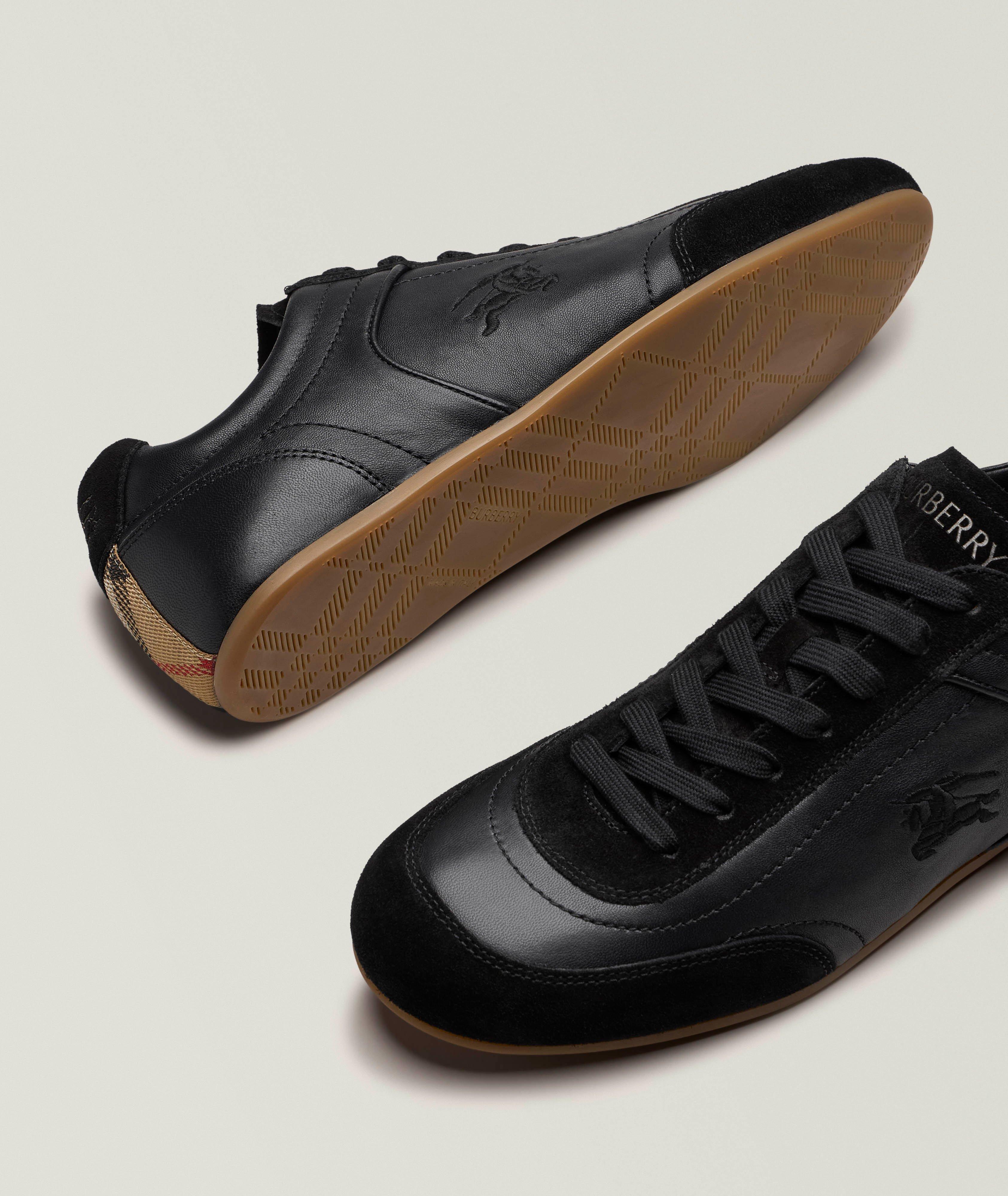 Leather & Suede Knight Runner Sneakers​ image 3