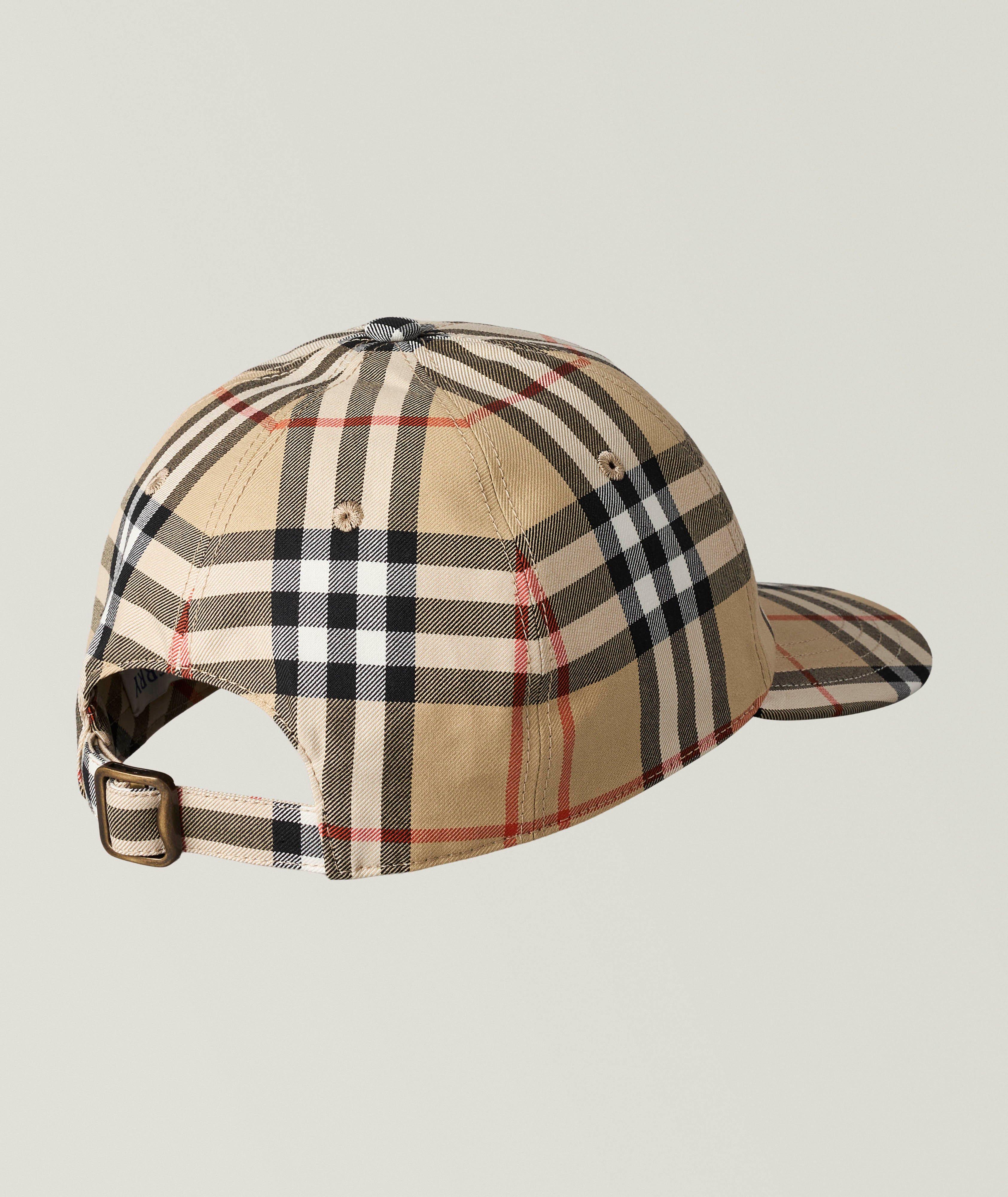Checked Cotton Baseball Cap  image 1