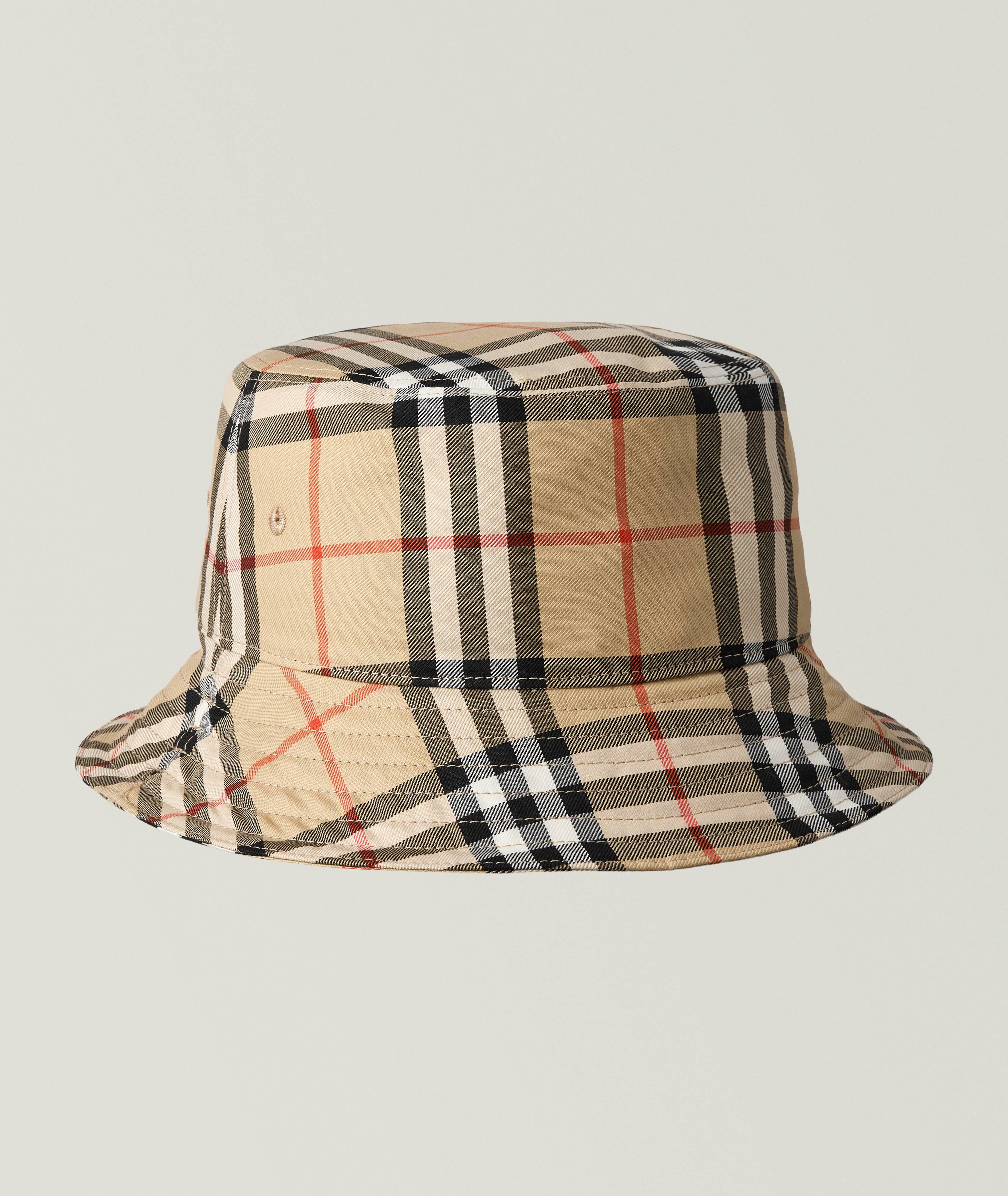 Checked Cotton Bucket Hat image 1