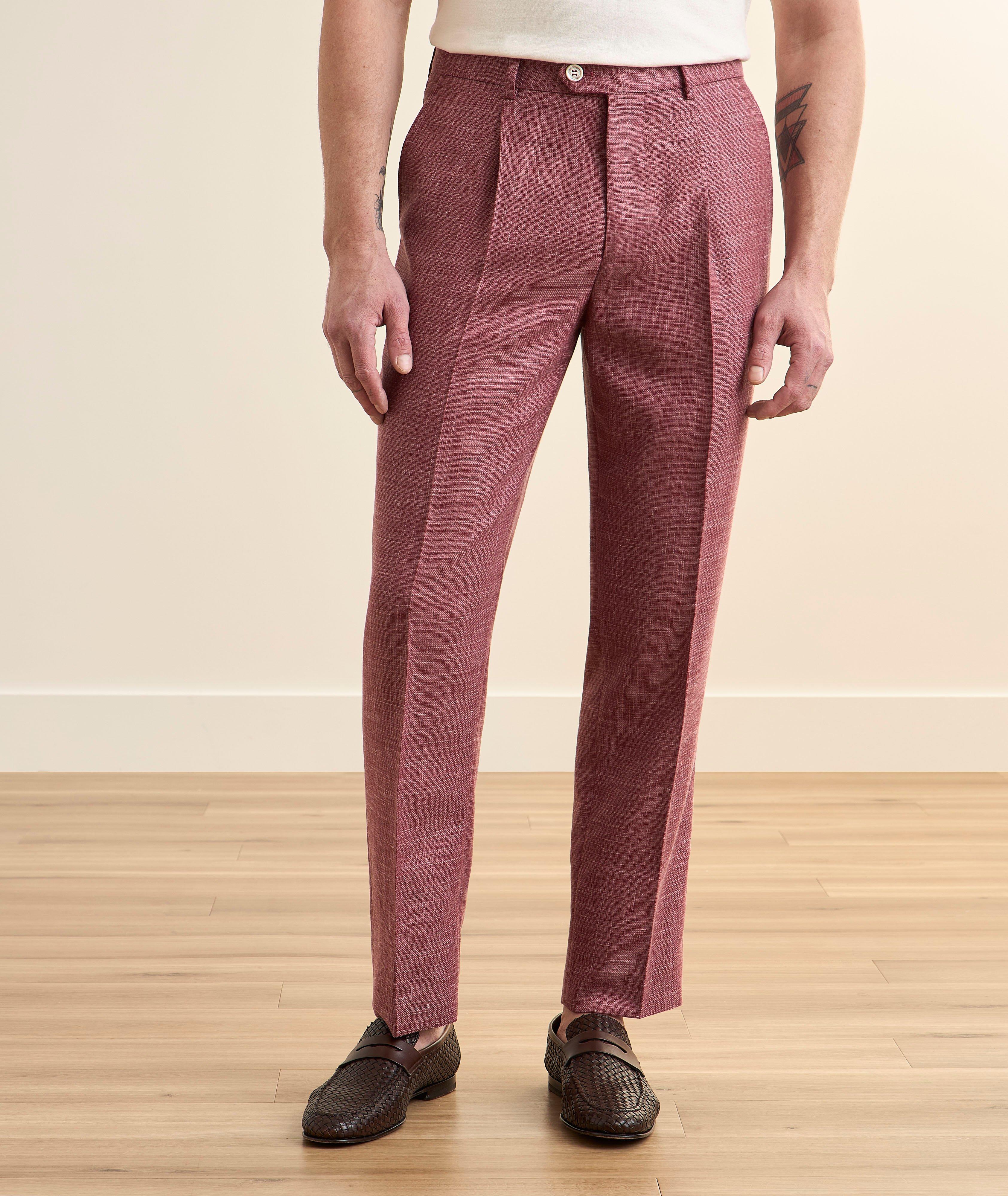 Textured Wool-Blend Suit Pants image 1
