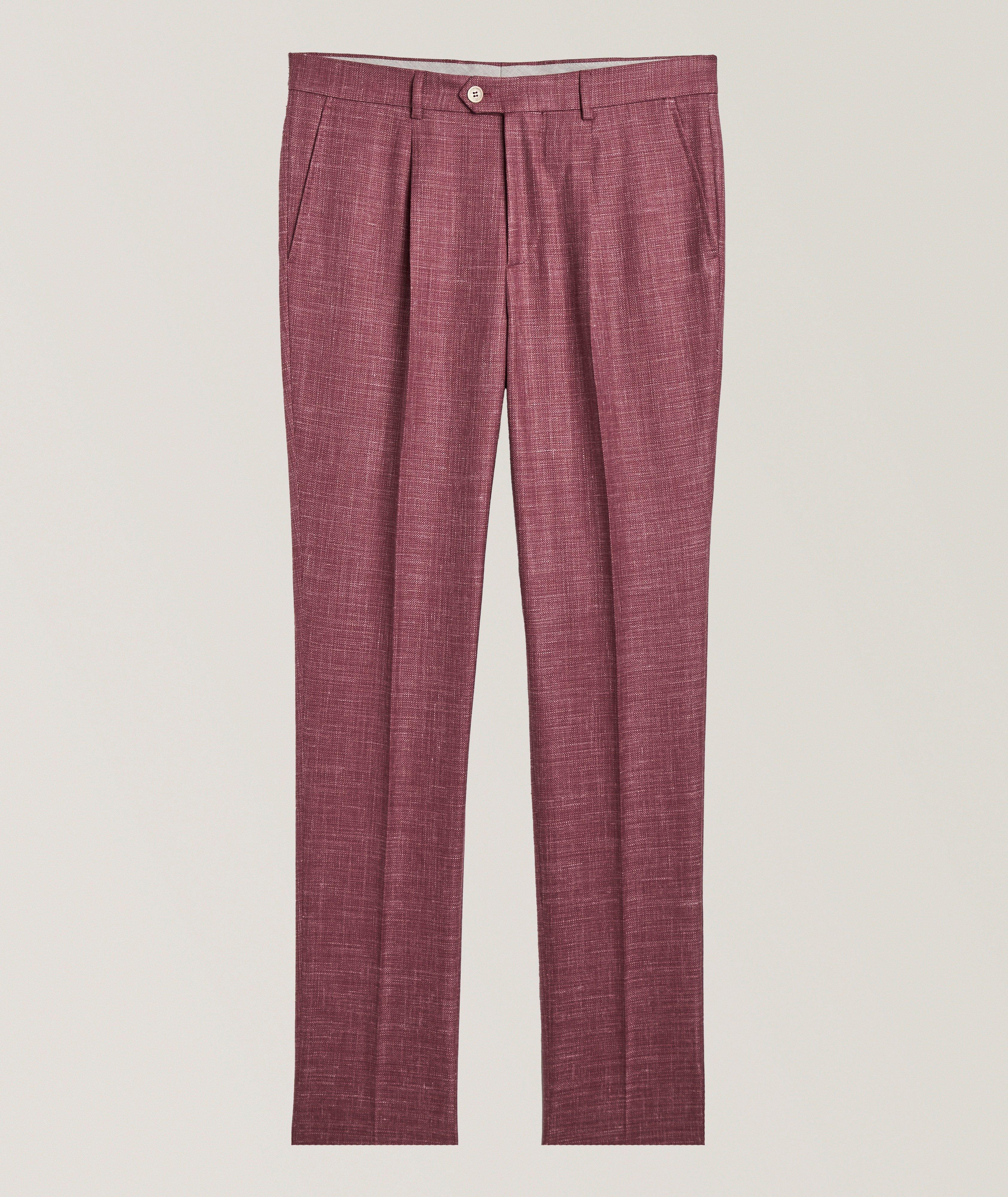 Textured Wool-Blend Suit Pants image 0