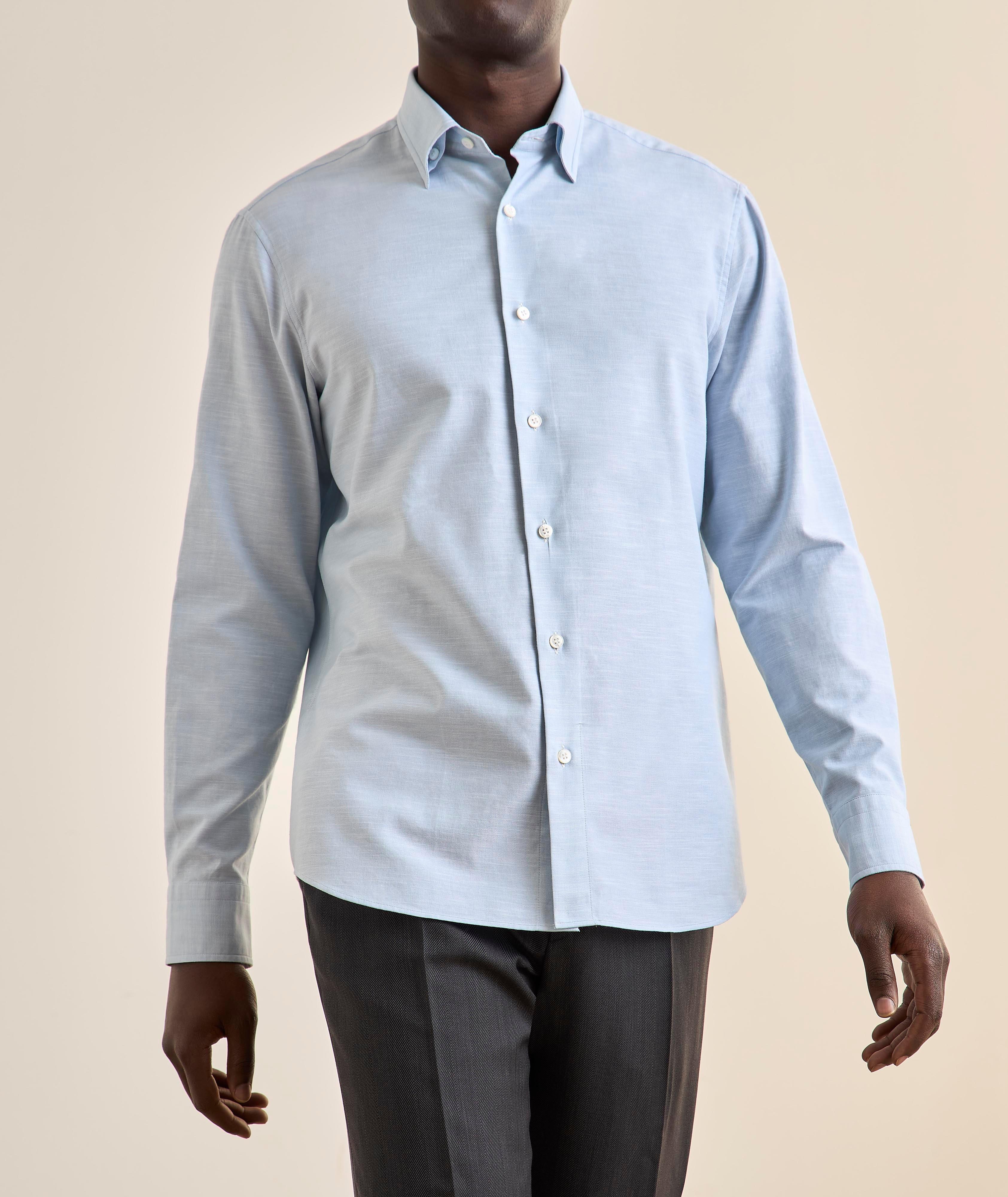 Chemise coton boutonnage caché image 1