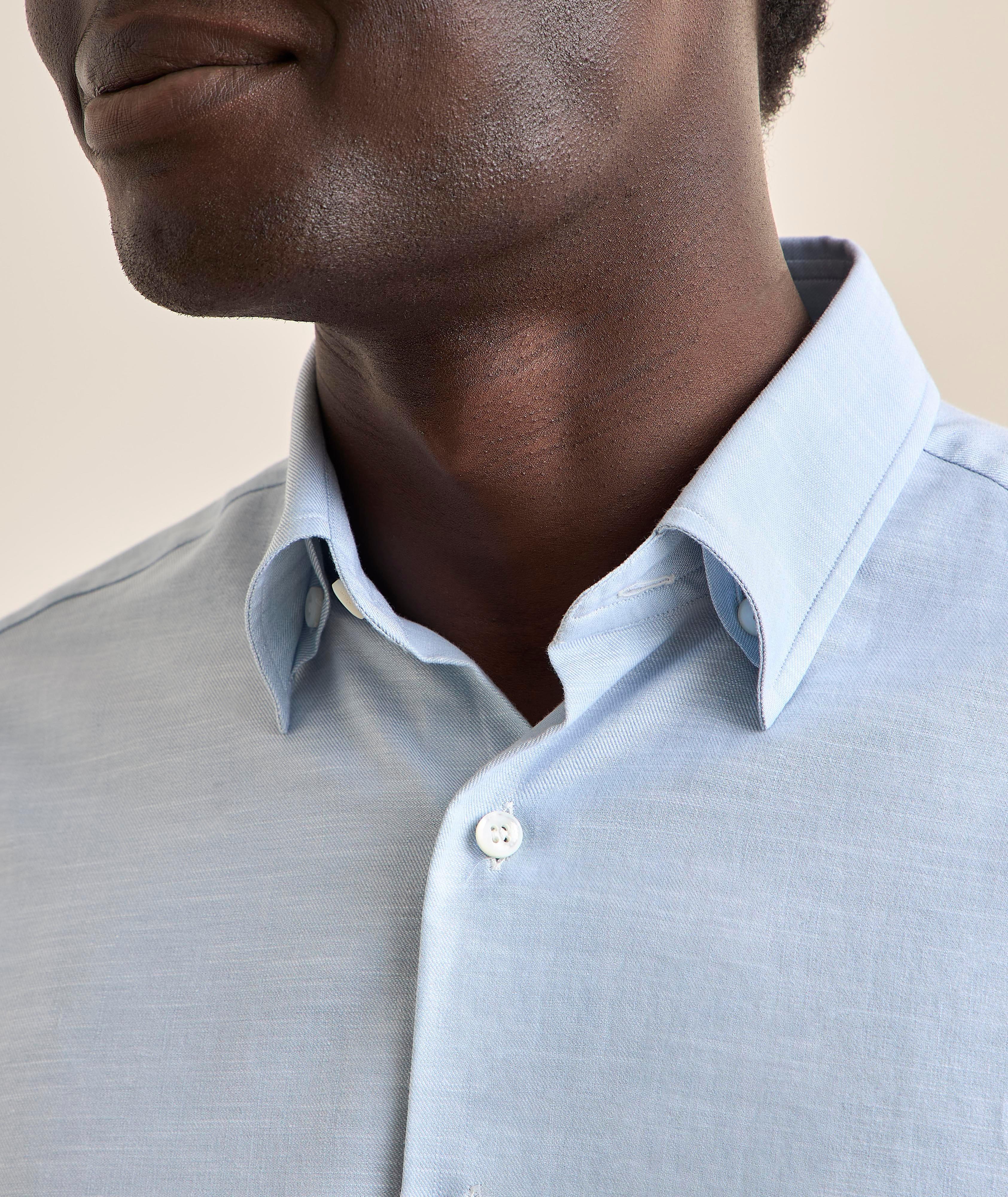 Chemise coton boutonnage caché image 3