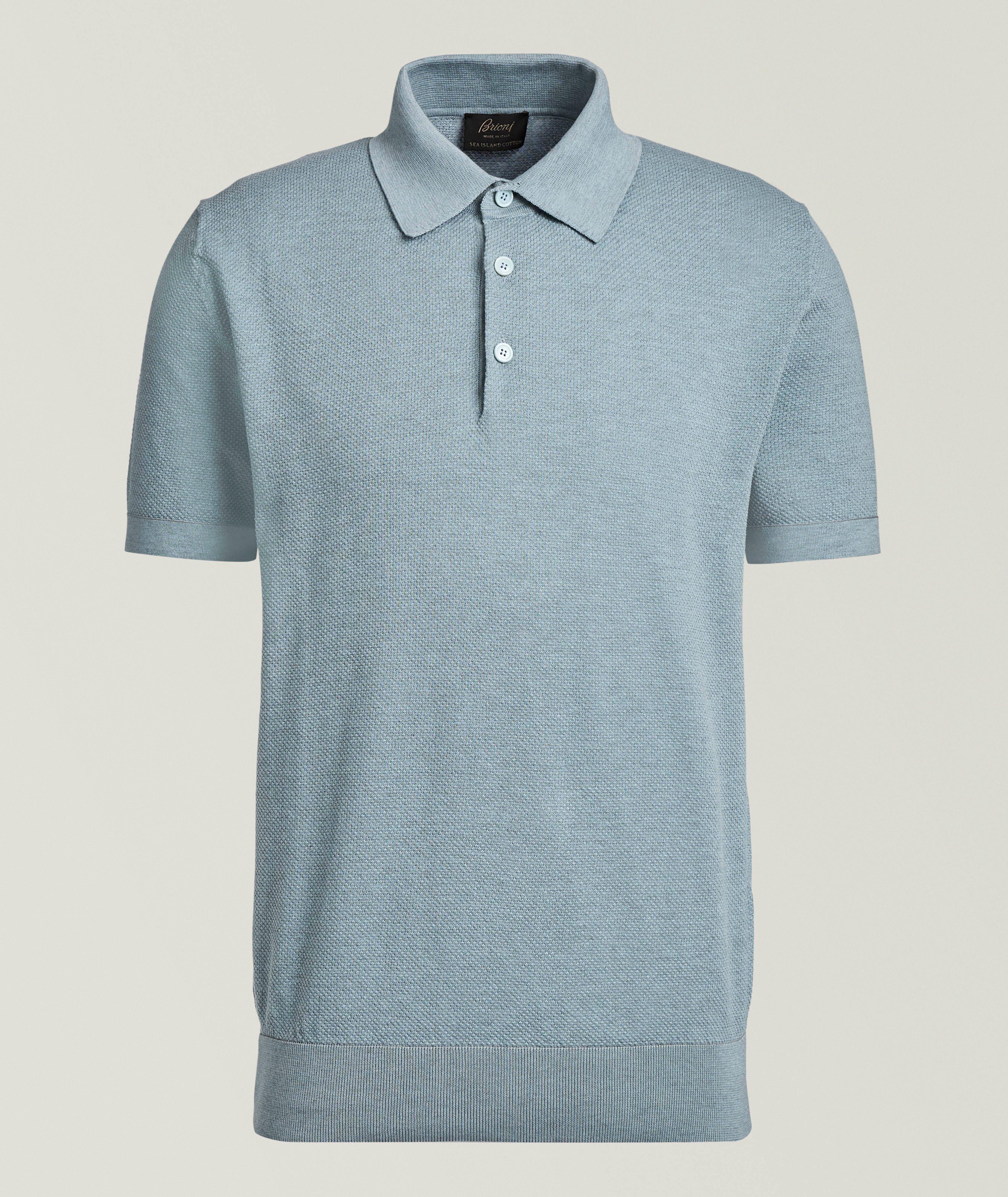 Brioni Sea Island Cotton Piqué Polo | Polos | Harry Rosen