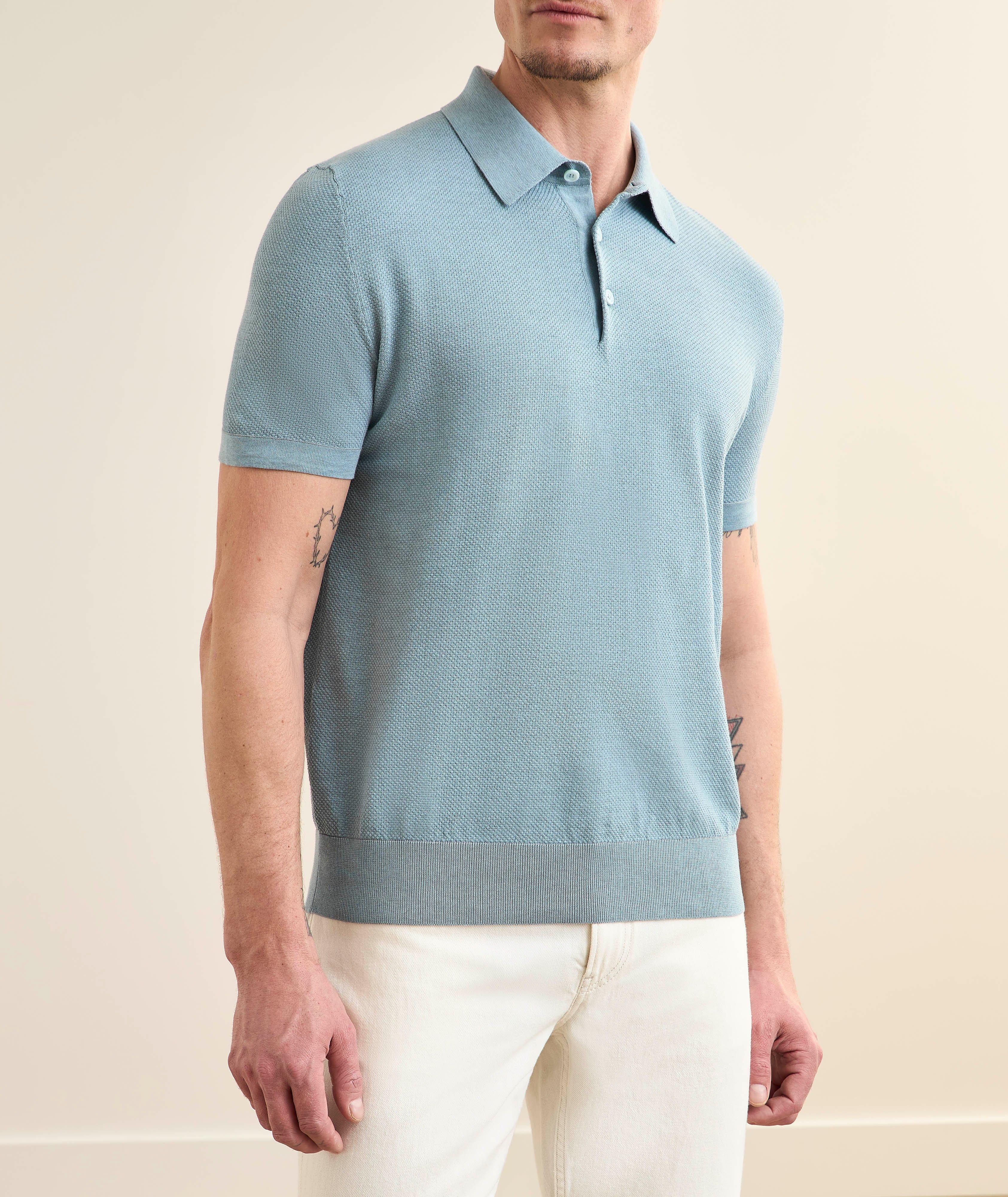 Brioni Sea Island Cotton Piqué Polo | Polos | Harry Rosen