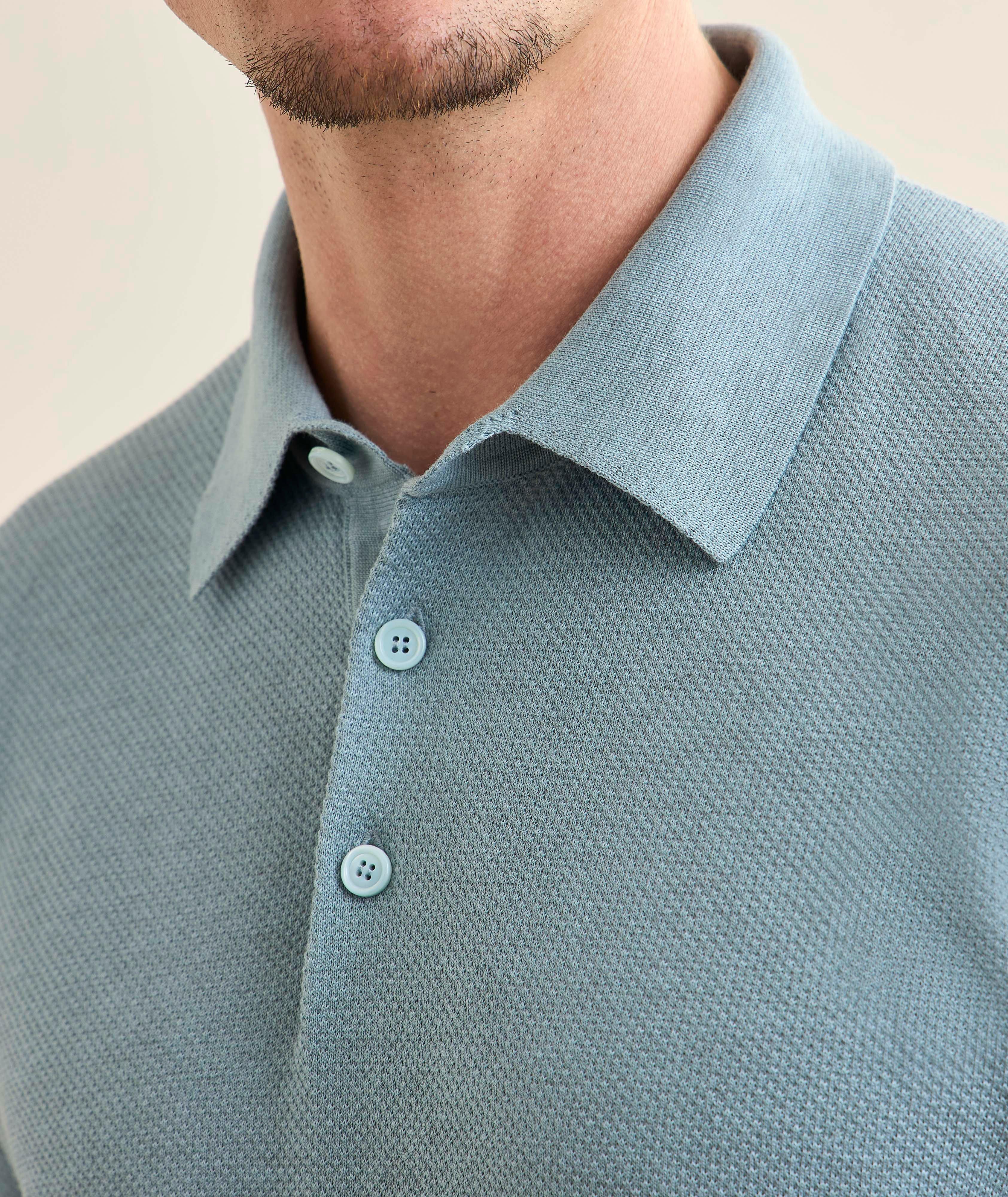 Brioni Sea Island Cotton Piqué Polo | Polos | Harry Rosen