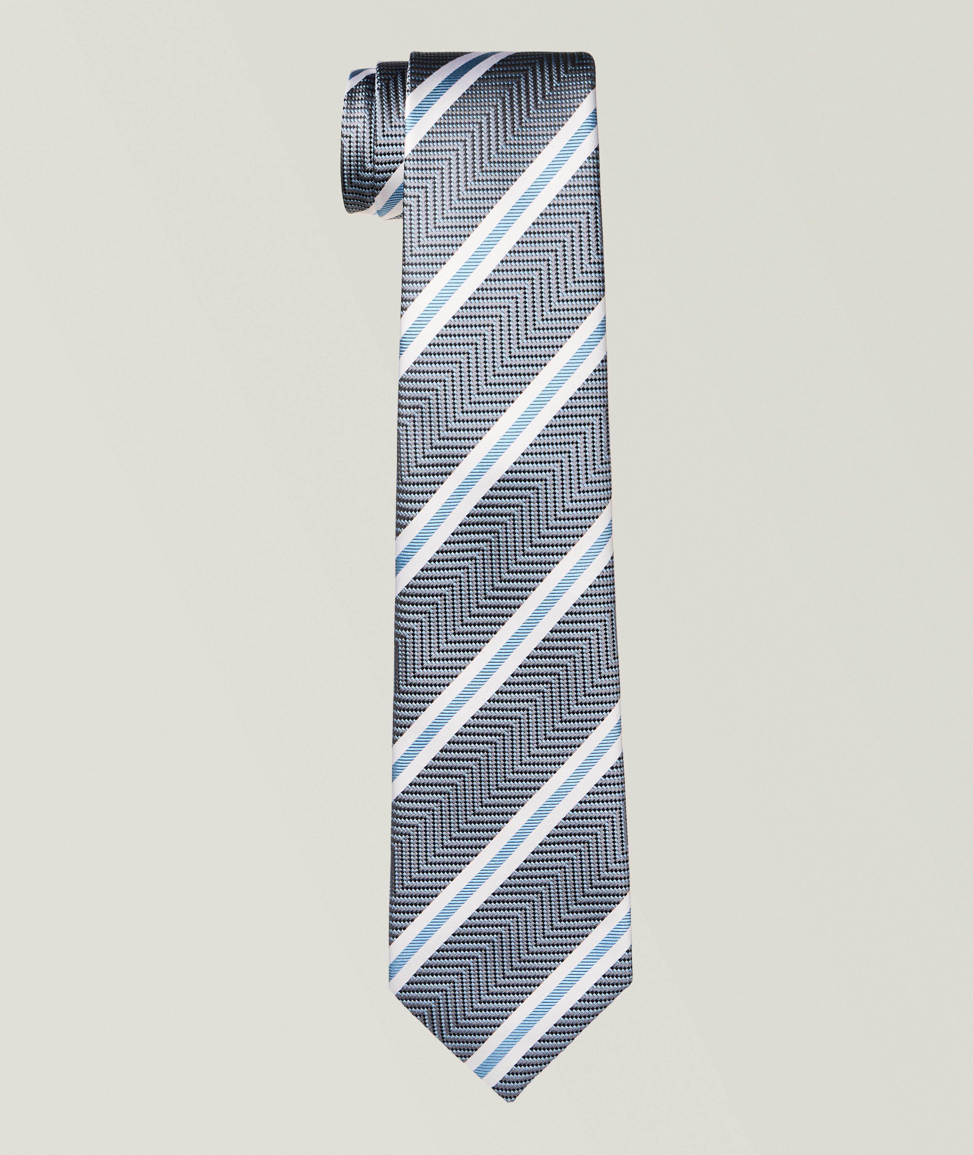 Striped Silk Jacquard Tie  image 0