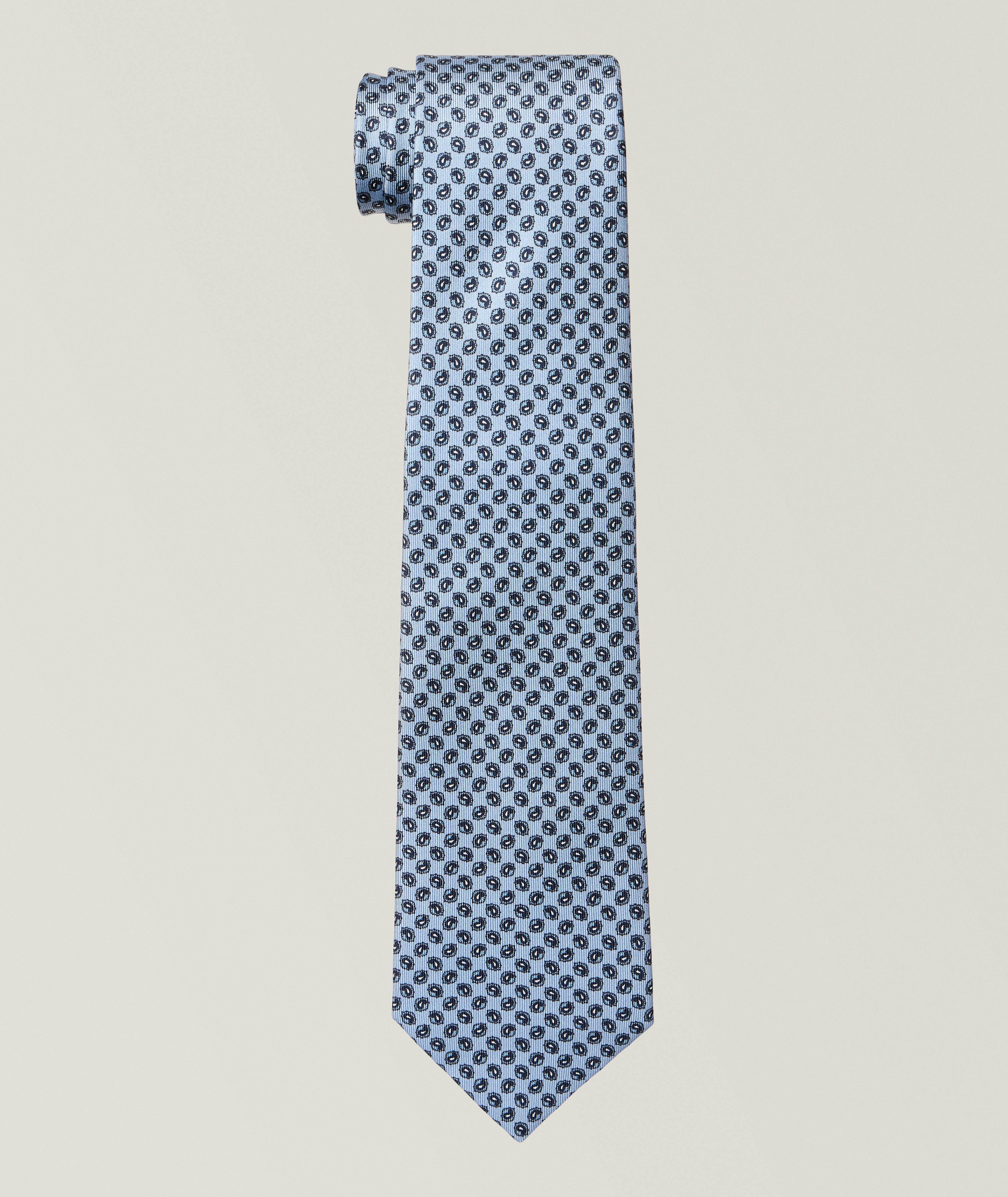 Micro-Paisley Silk Tie  image 0