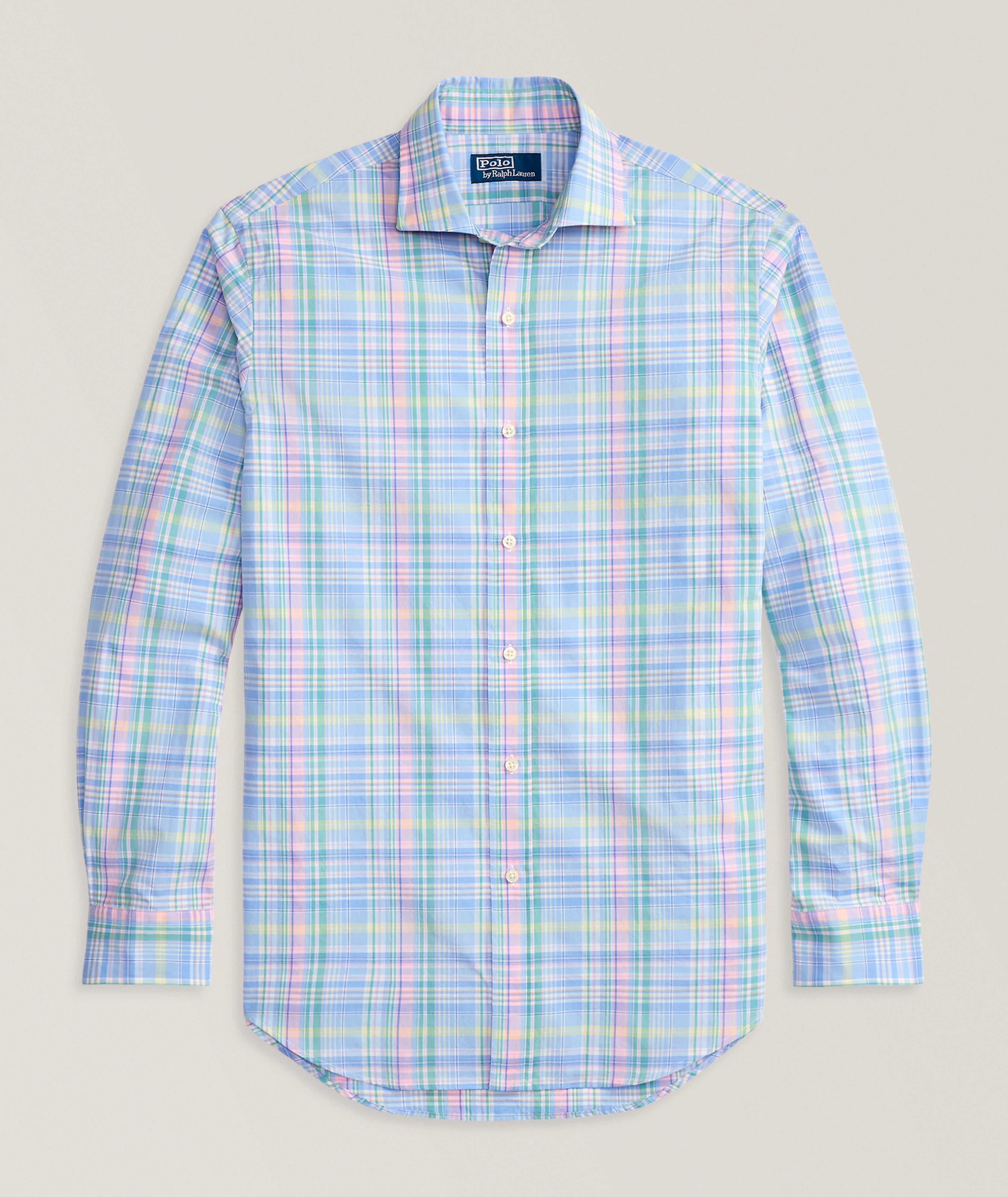 Chemise popeline à carreaux coupe classique image 0