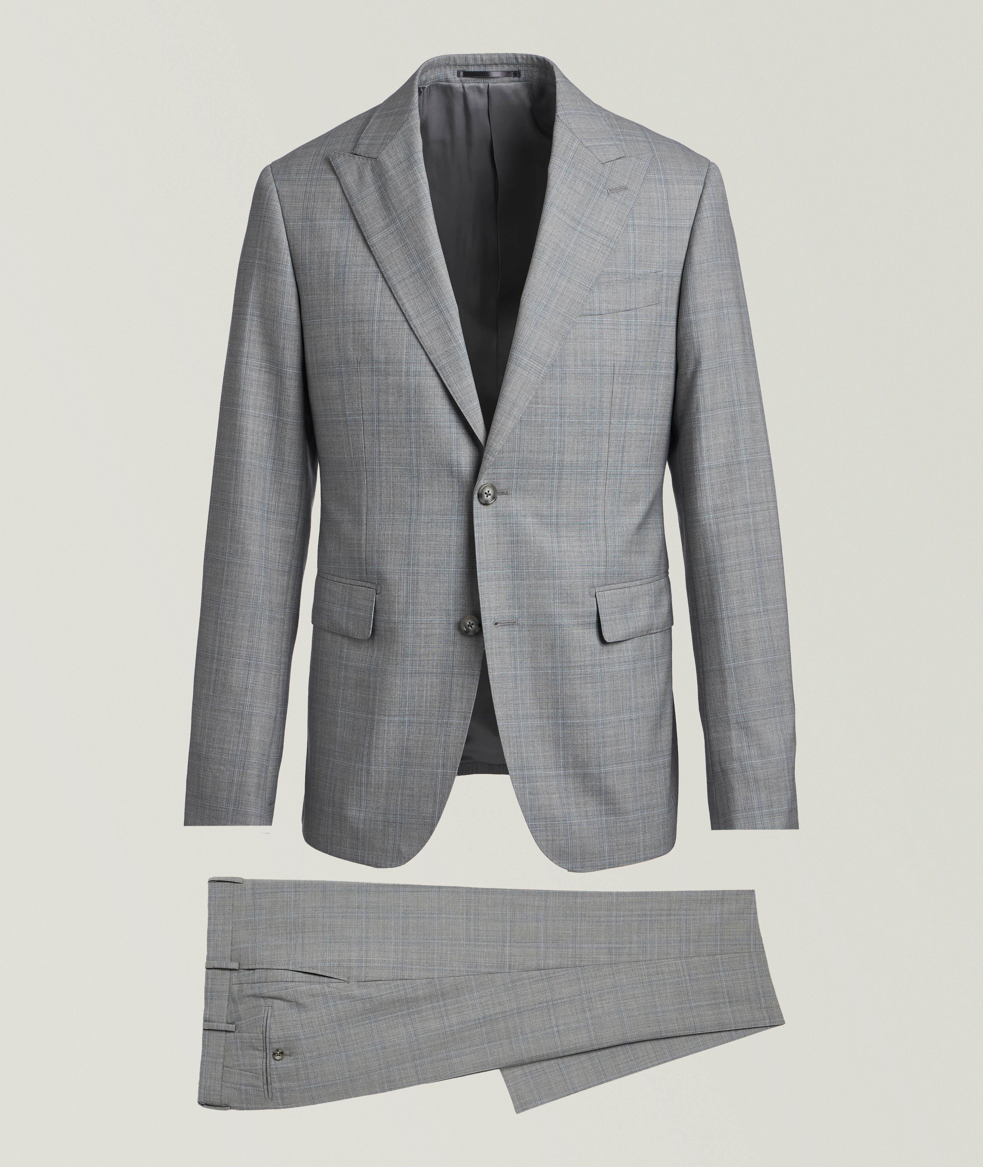 Harold Slim-Fit Overcheck Wool Suit 