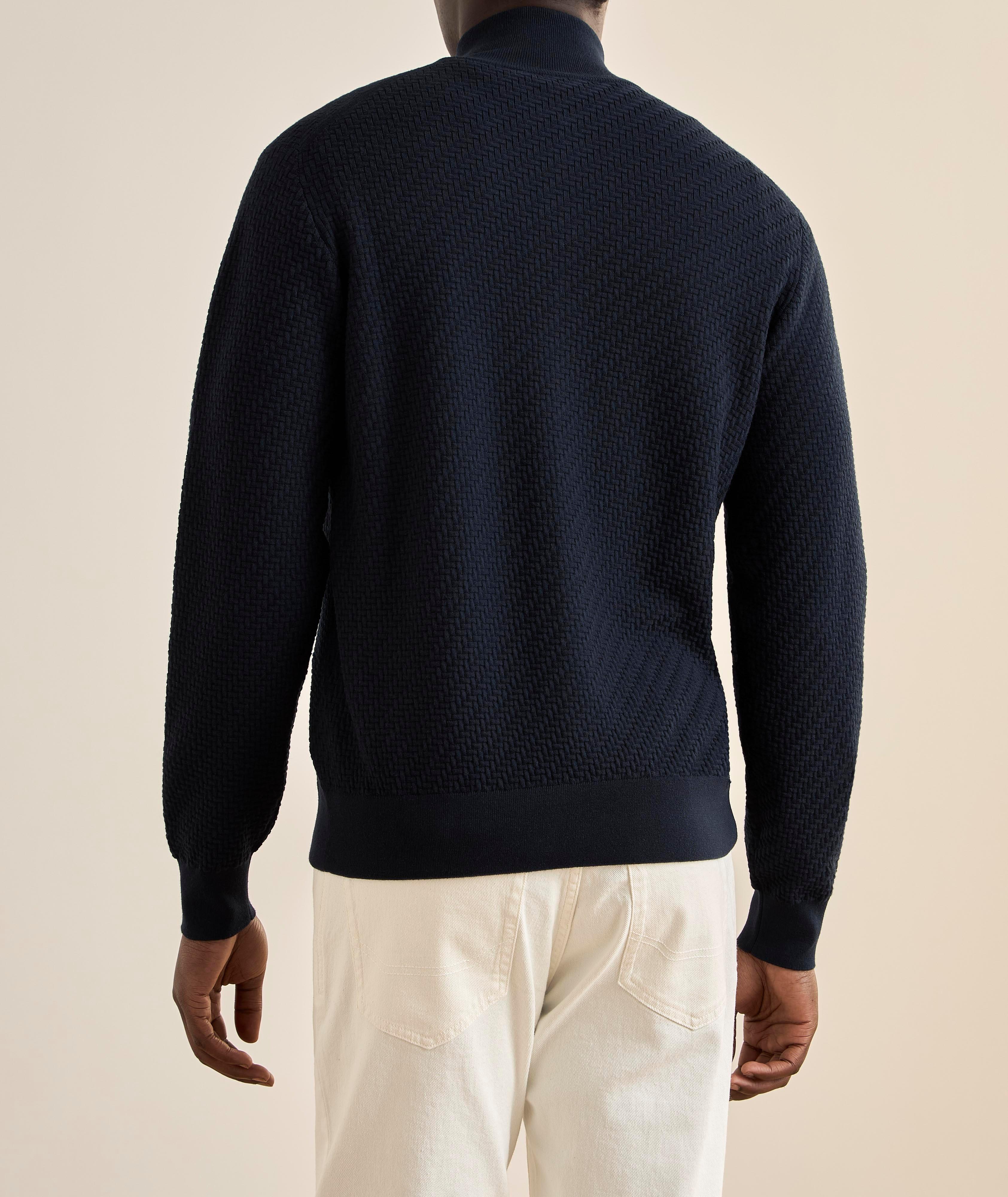 Pull zippé coton-soie-cachemire Trama image 2