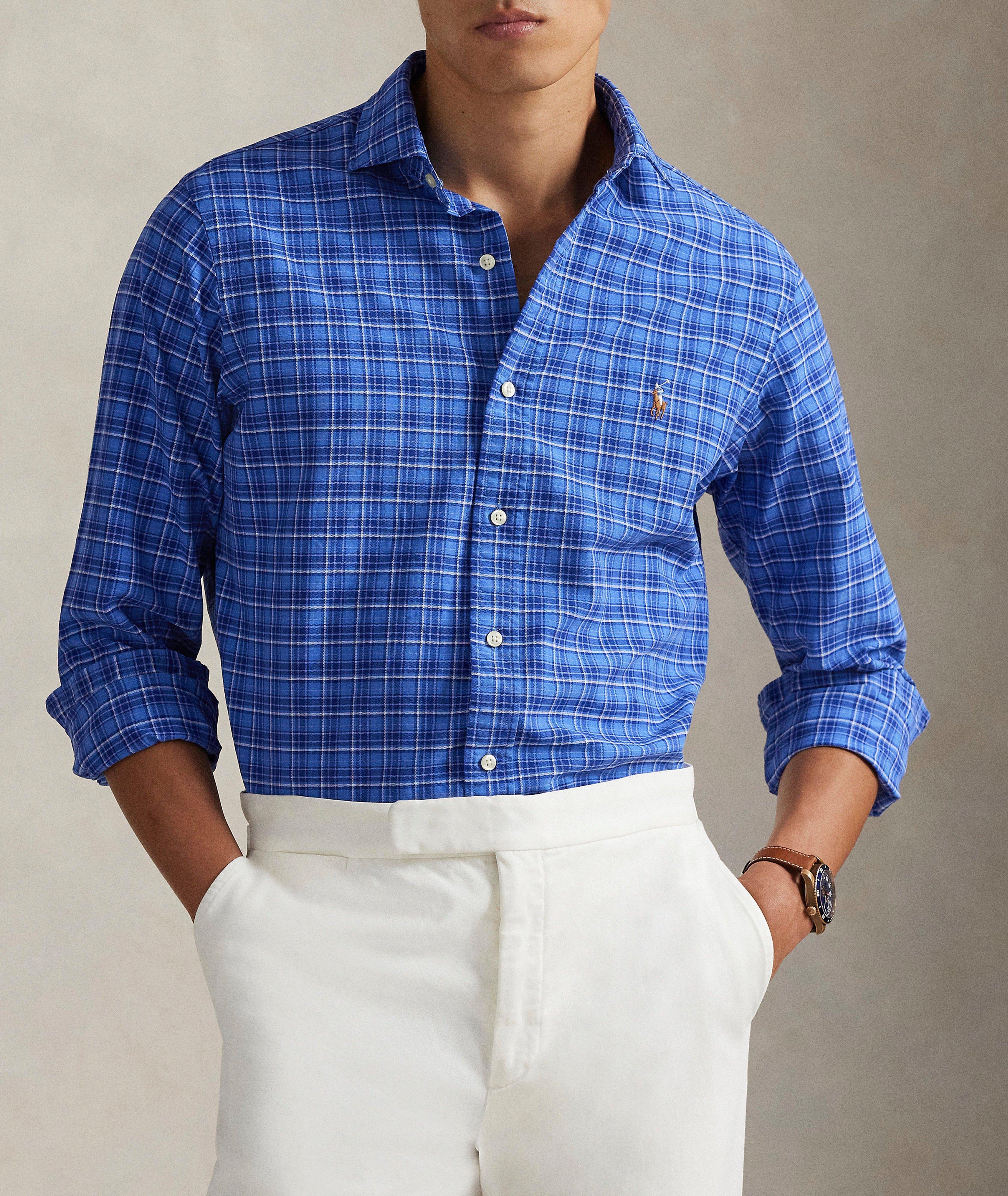 Plaid Cotton Oxford Shirt image 1
