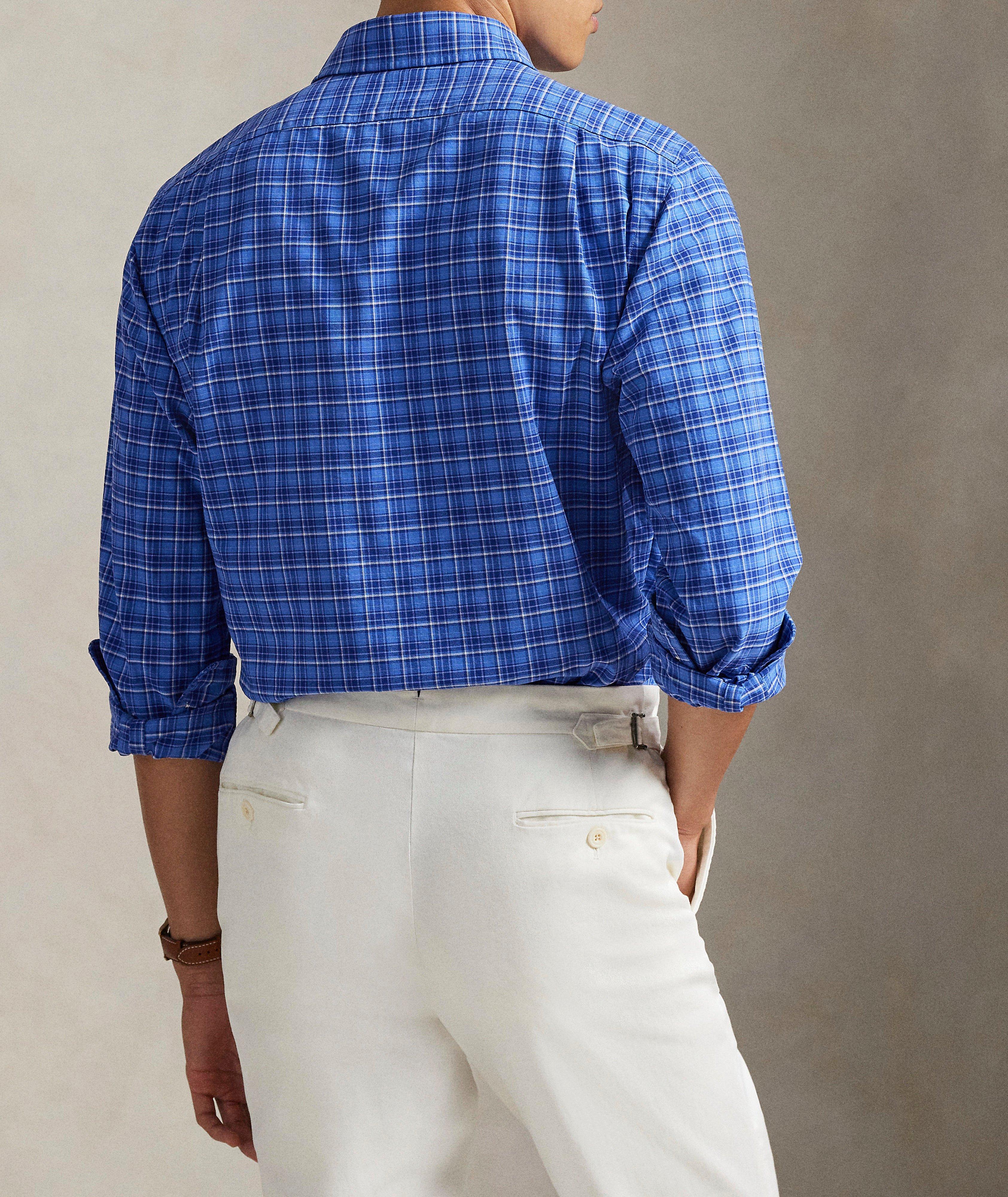 Plaid Cotton Oxford Shirt image 2