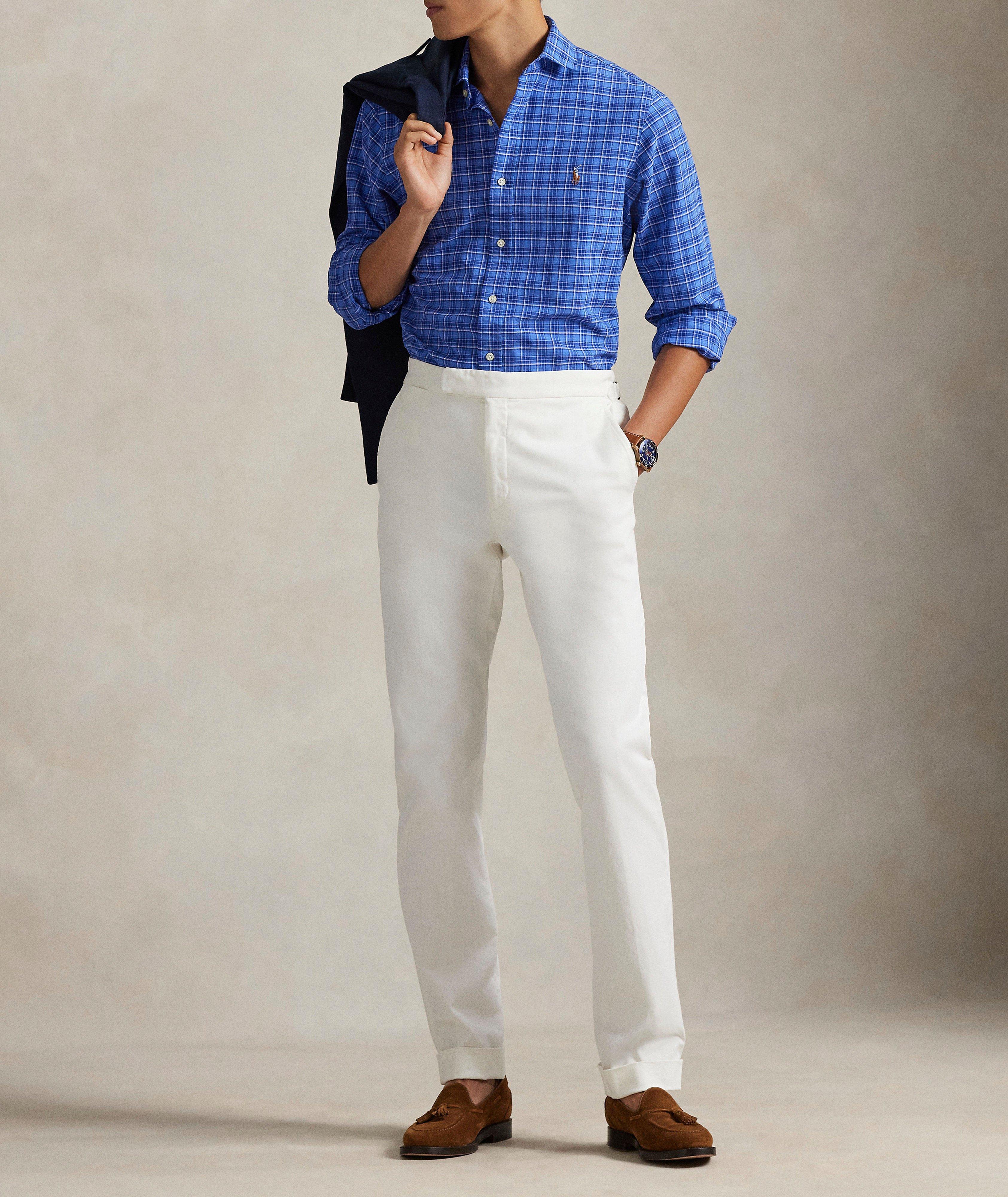 Plaid Cotton Oxford Shirt image 4