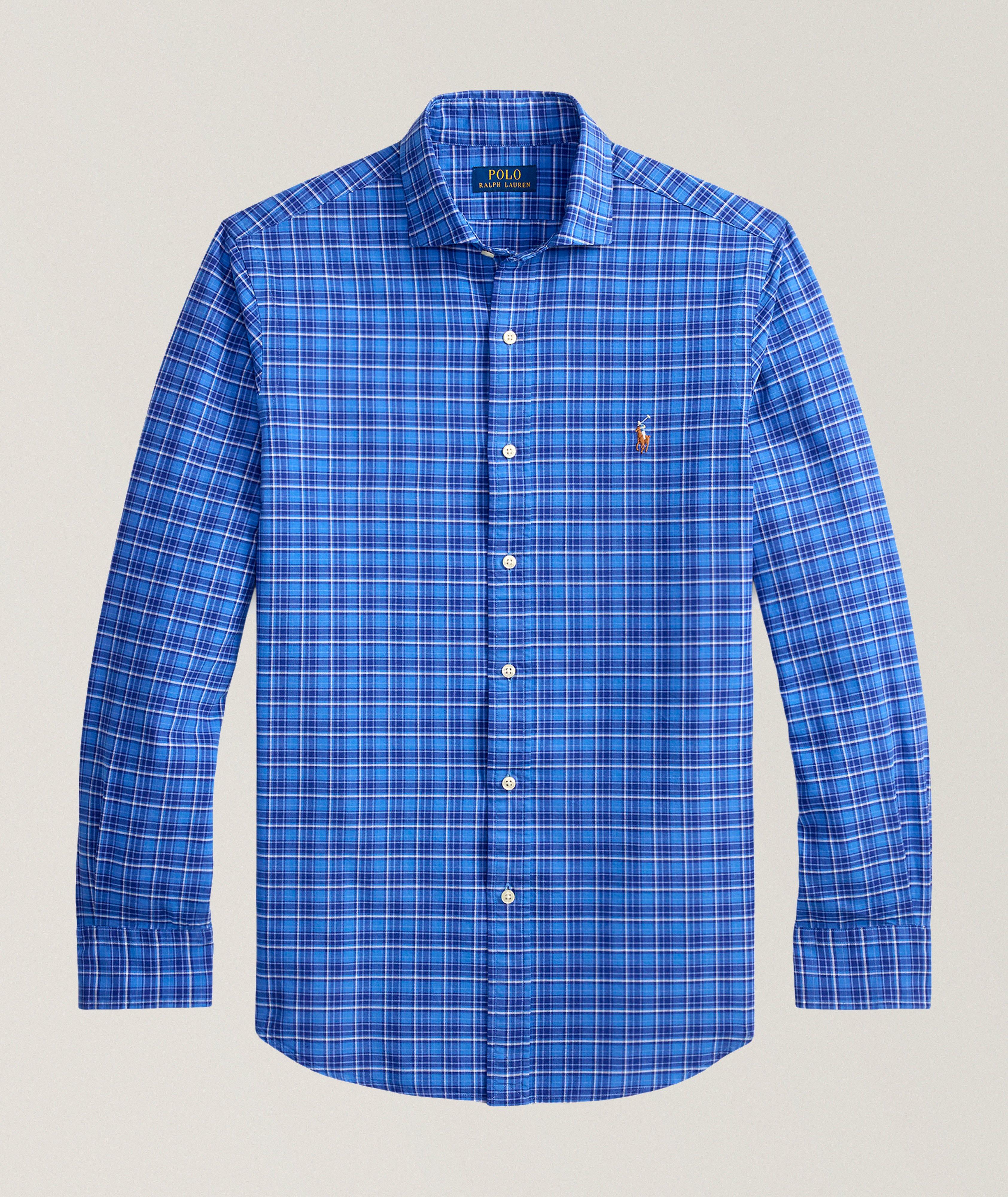 Plaid Cotton Oxford Shirt image 0