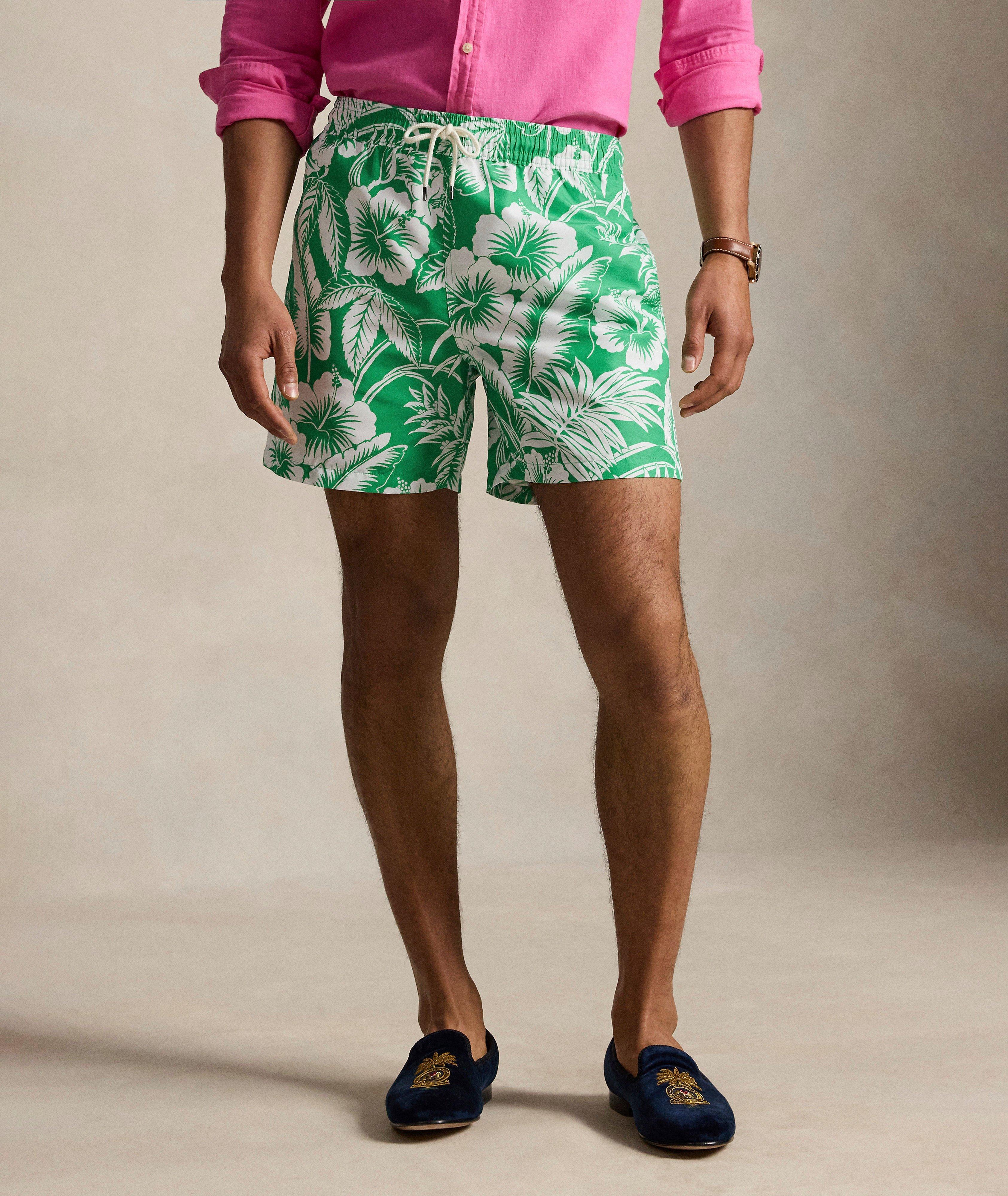 Traveler Tropical Floral & Palm Swim Shorts  image 1