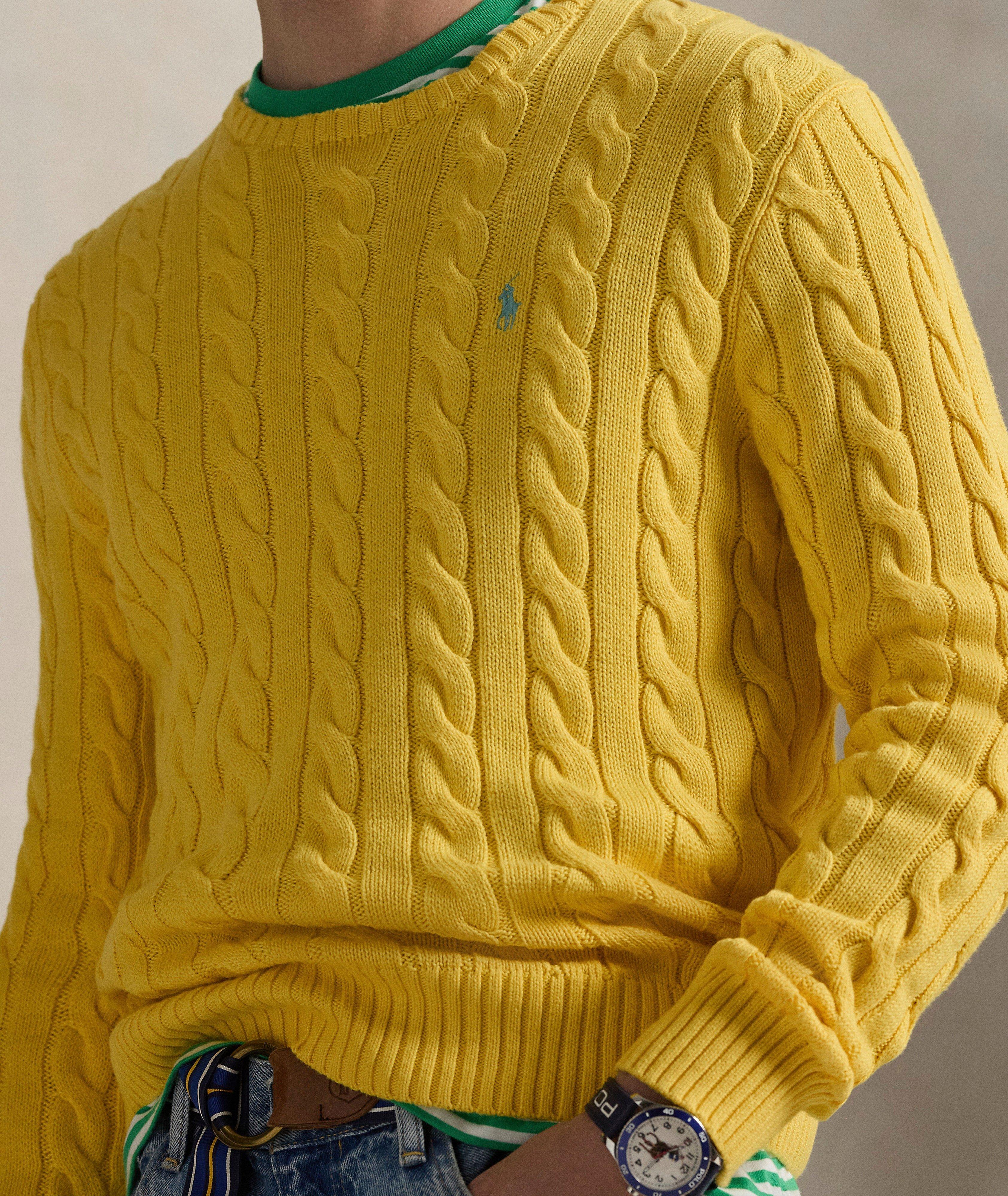 Cable Knit Cotton Sweater image 3