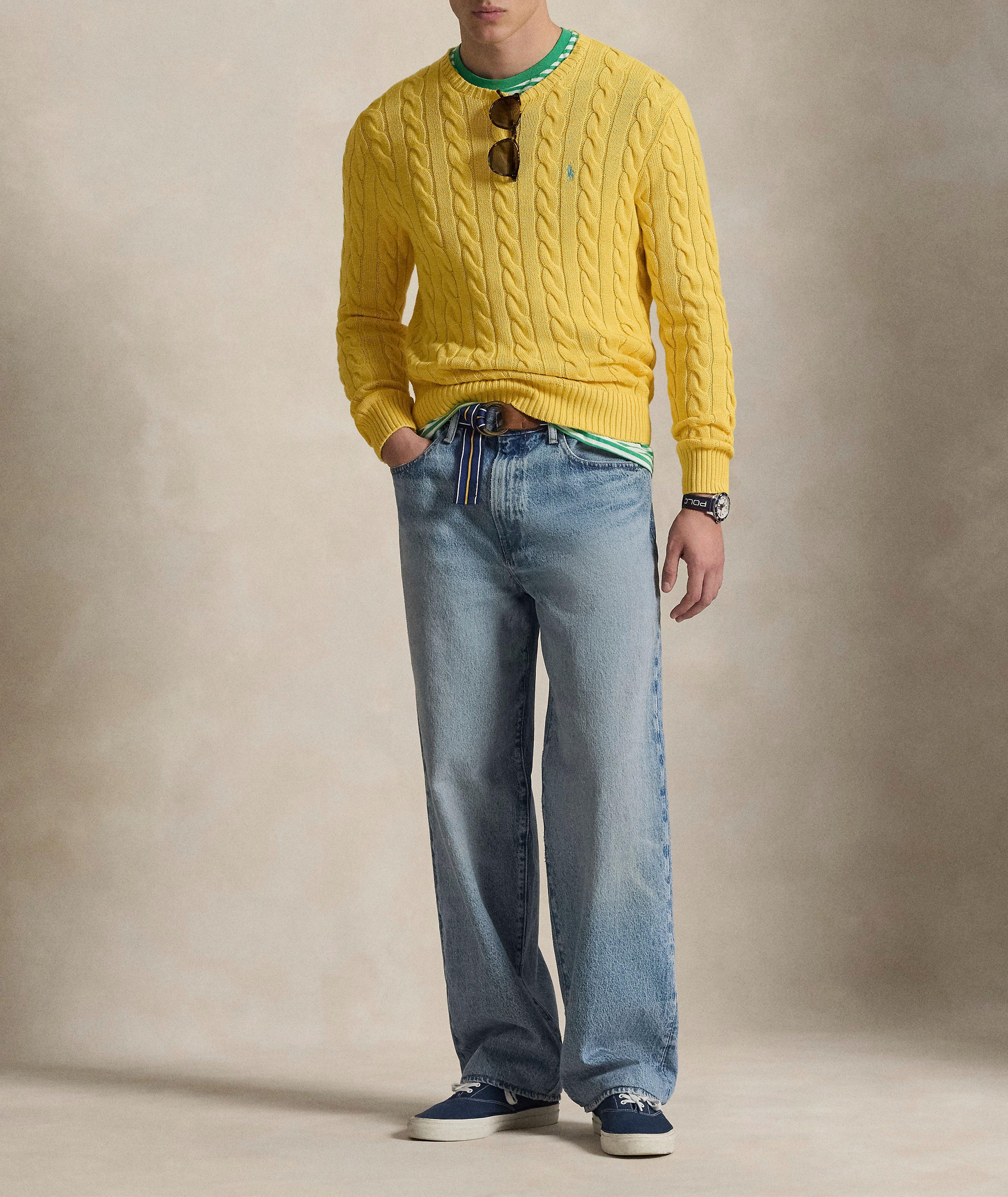 Cable Knit Cotton Sweater image 4