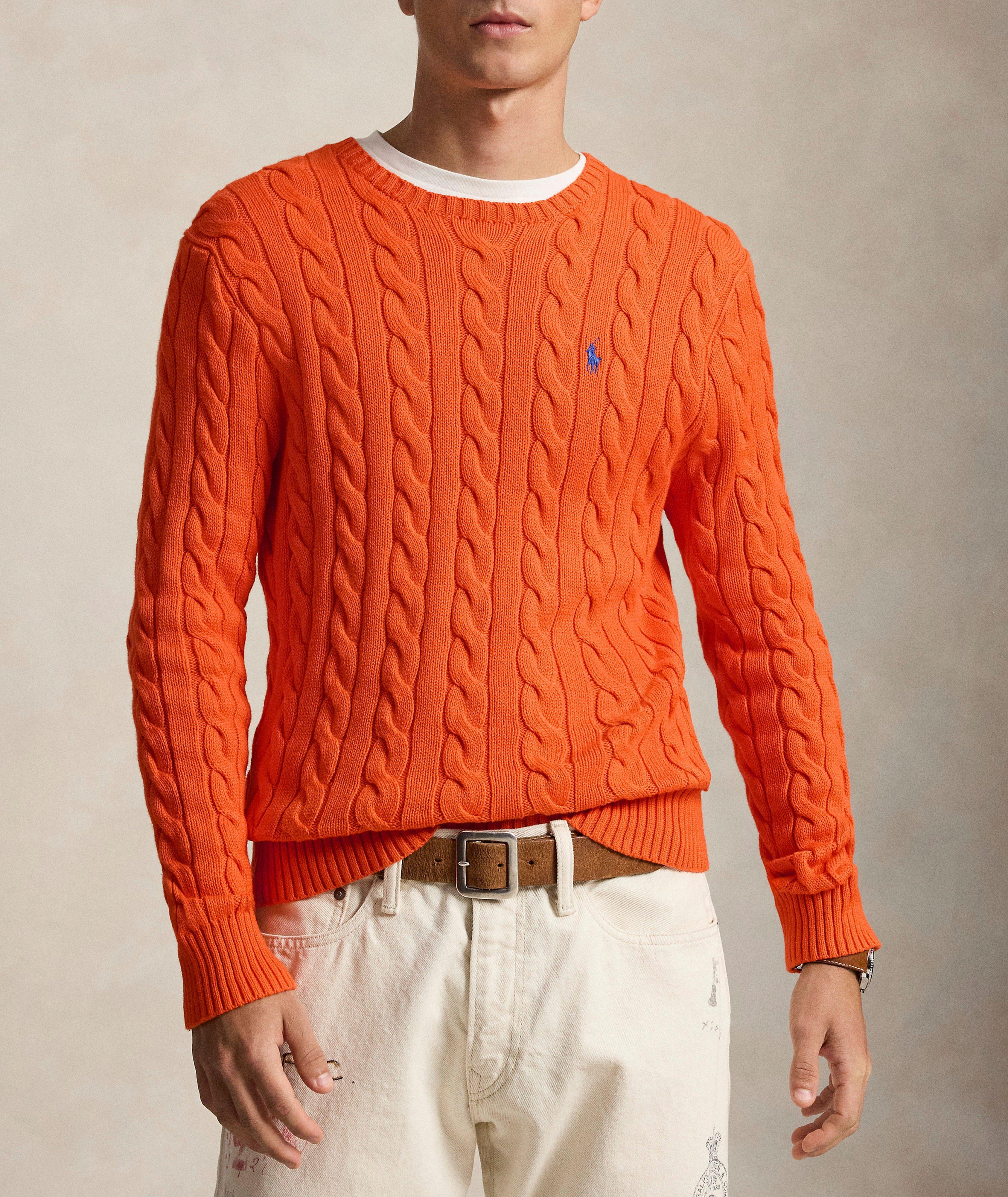 Cable Knit Cotton Sweater image 1