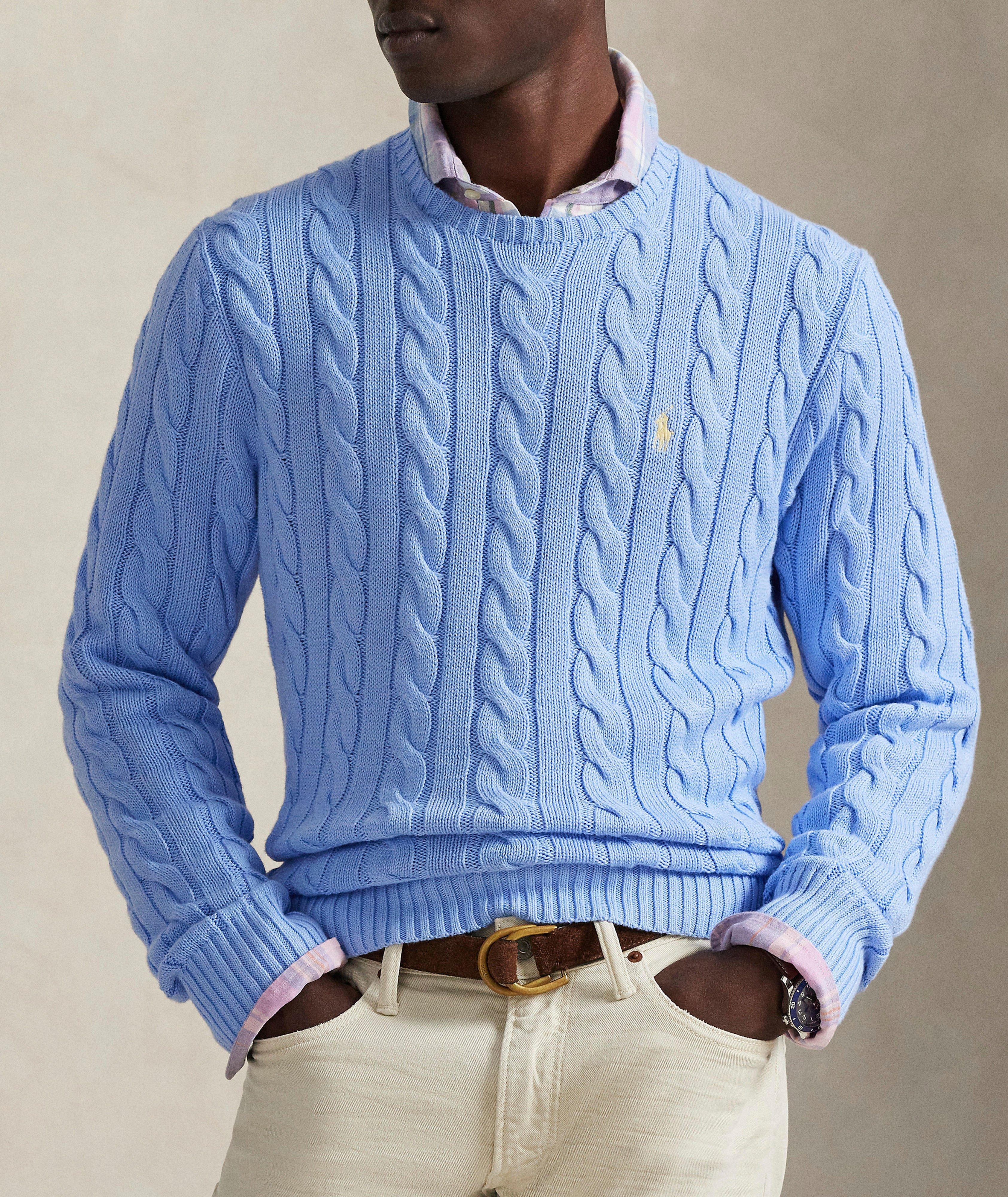 Cable Knit Cotton Sweater image 1