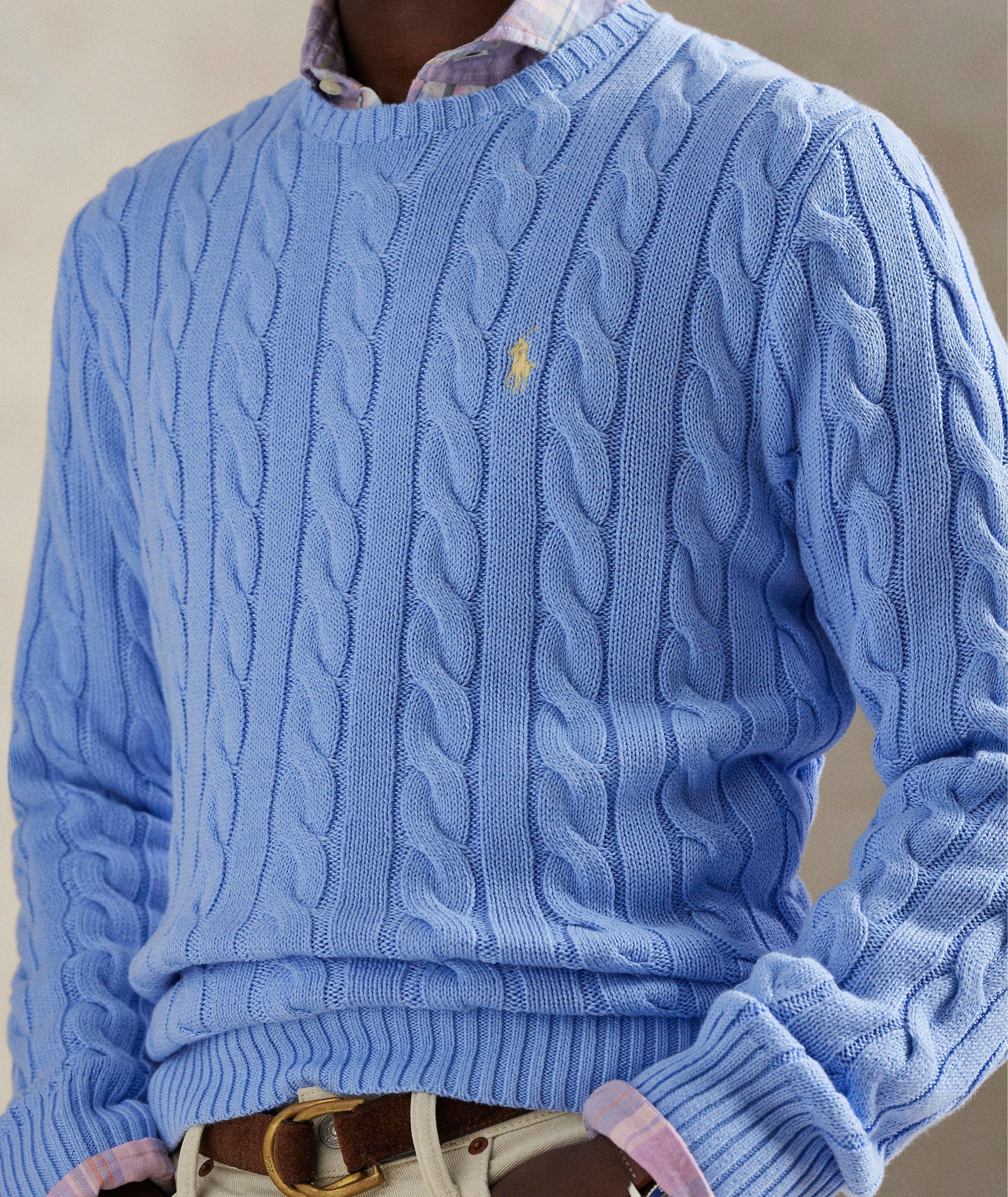 Cable Knit Cotton Sweater image 3