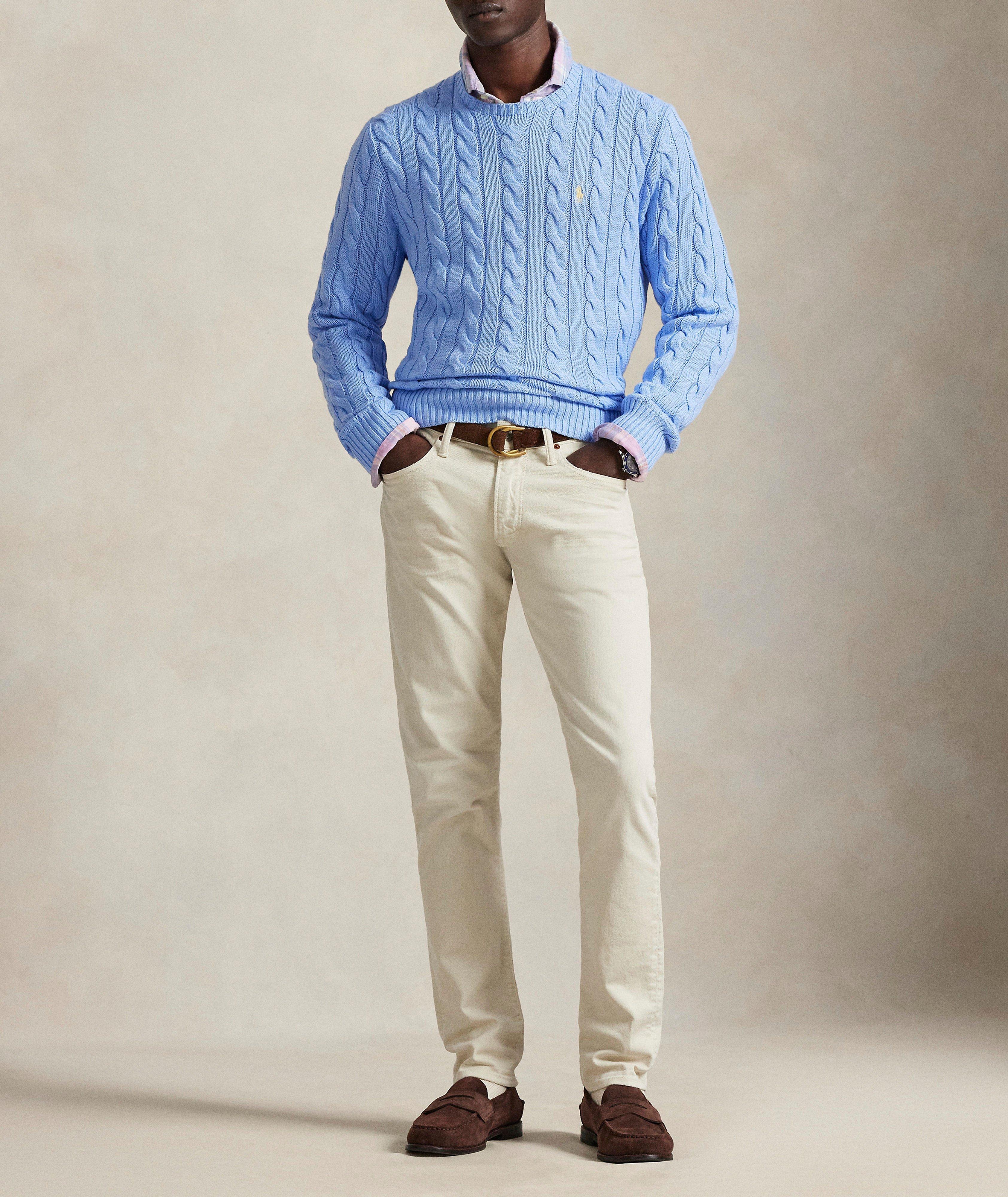 Cable Knit Cotton Sweater image 4